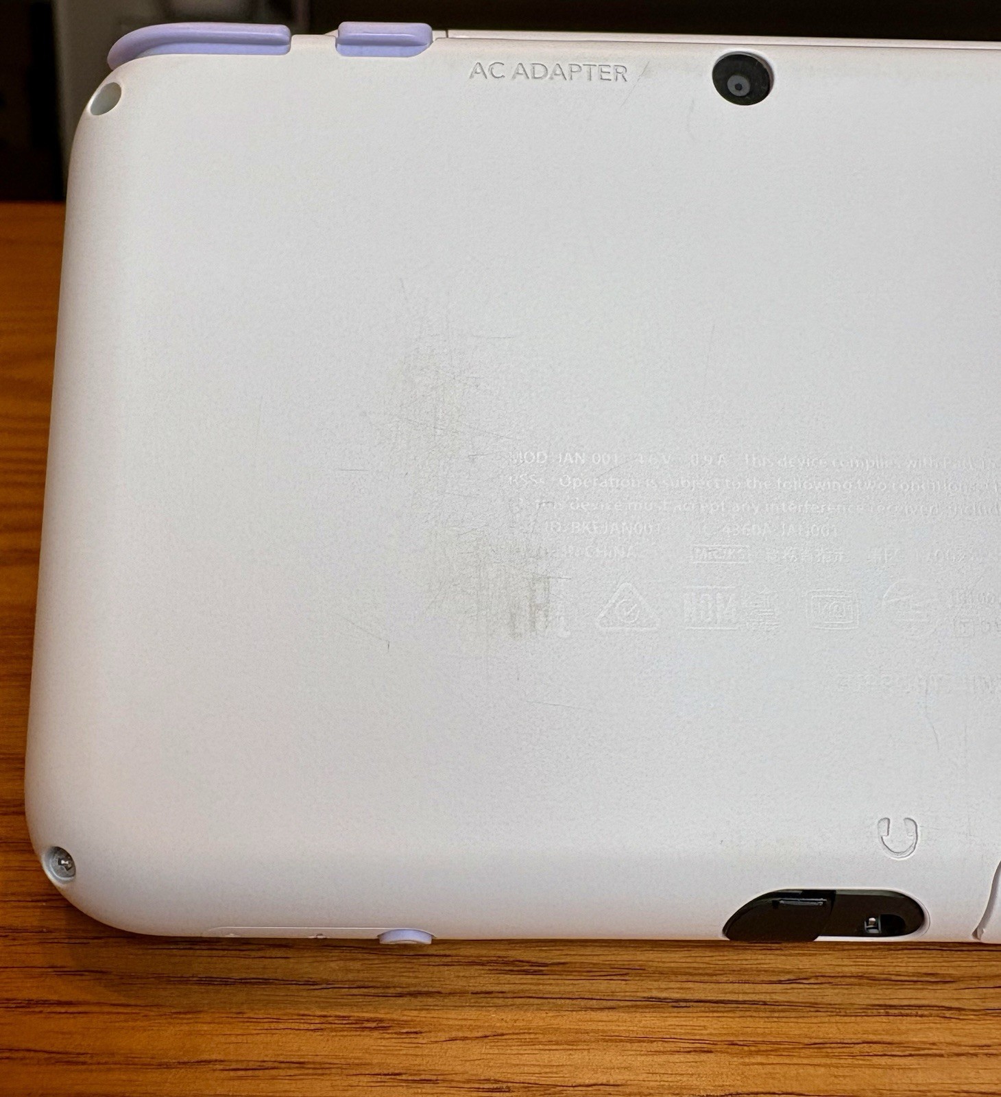 Nintendo New 2DS LL White & Lavender 4GB Protect Cover Charger Used JPversion