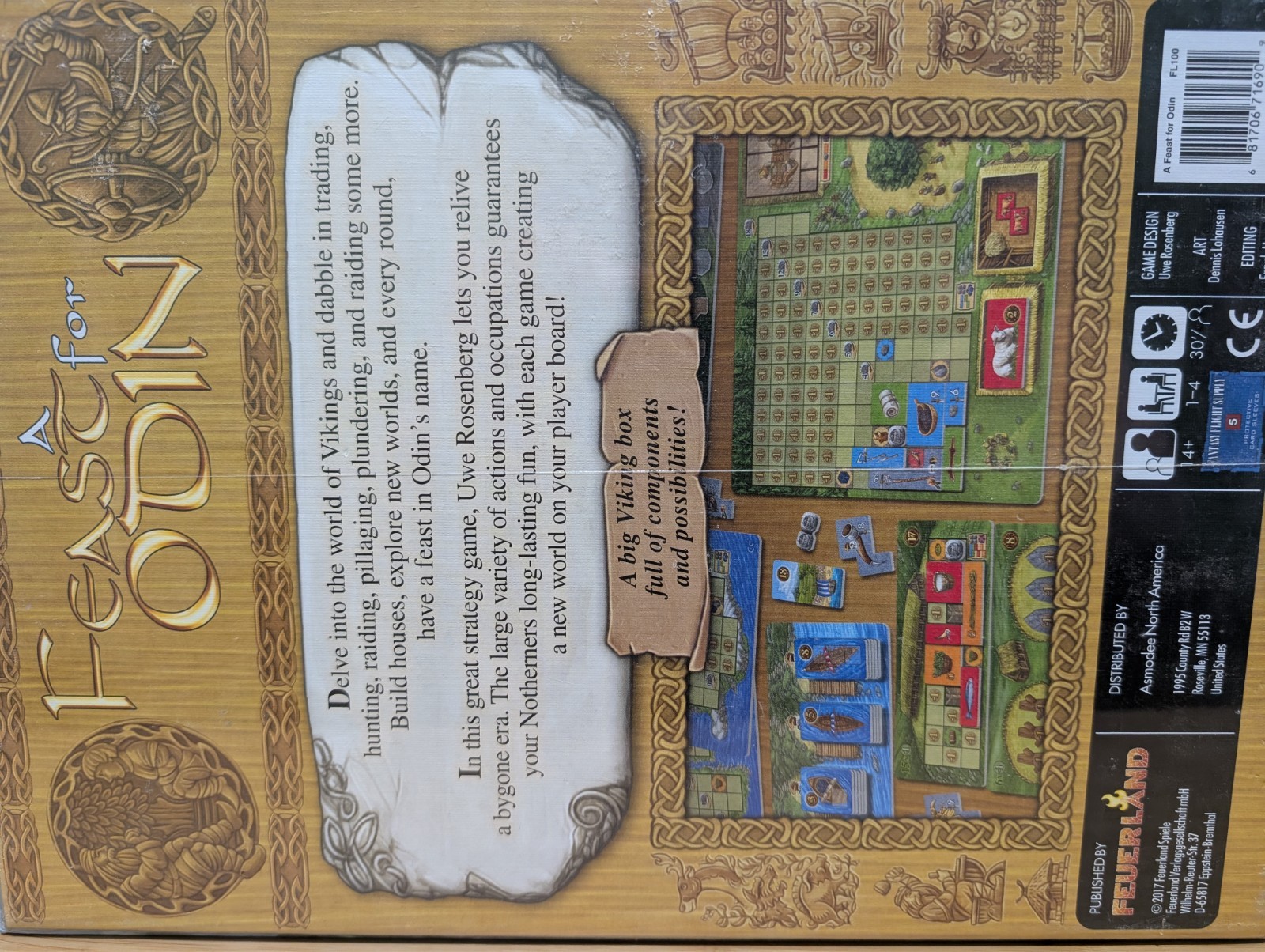A Feast For Odin Board Game Uwe Rosenberg Z-Man Games English Sealed