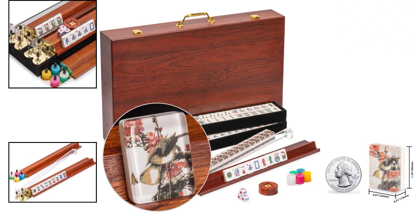 Scratch-Resistant Acrylic American Mahjong Set with Complete Accessories