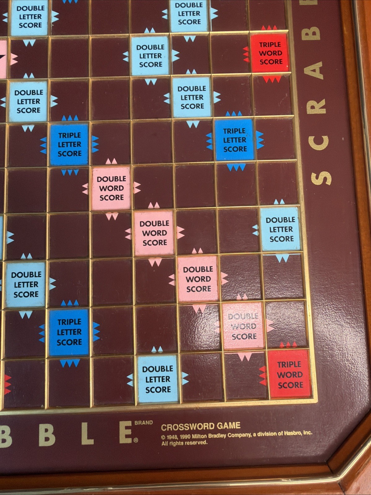 Vintage Franklin Mint Edition Scrabble 1990 Wood TURNTABLE BOARD ONLY