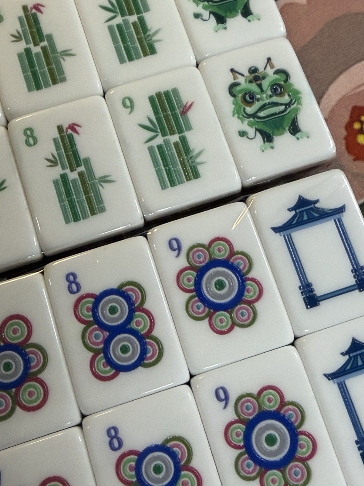 Olive Green 4 Layer Acrylic American Mahjong Tiles set