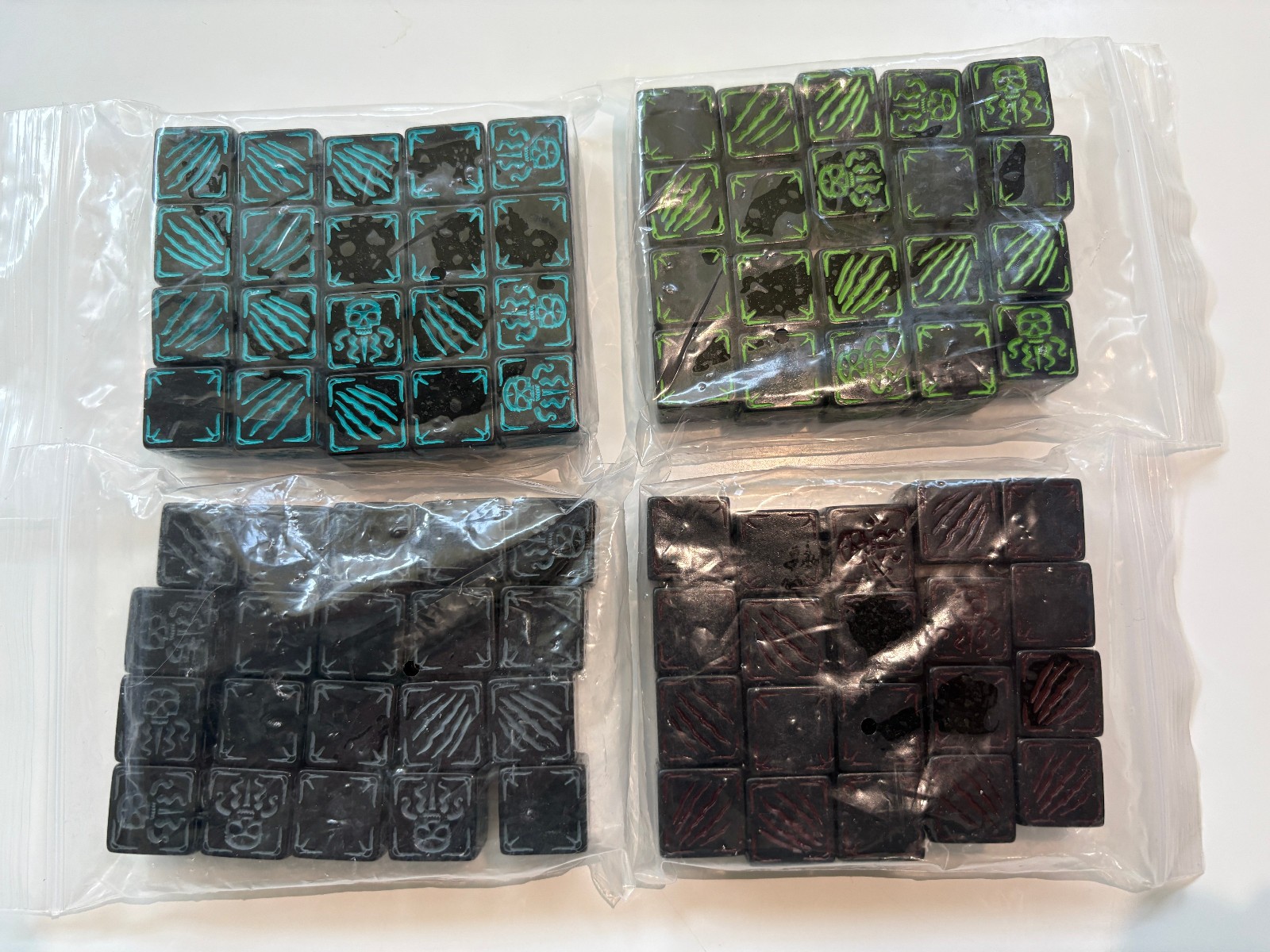 Cthuhu Wars Battle Dice Pack (Red, Green, Blue, Gray) – Peterson Games