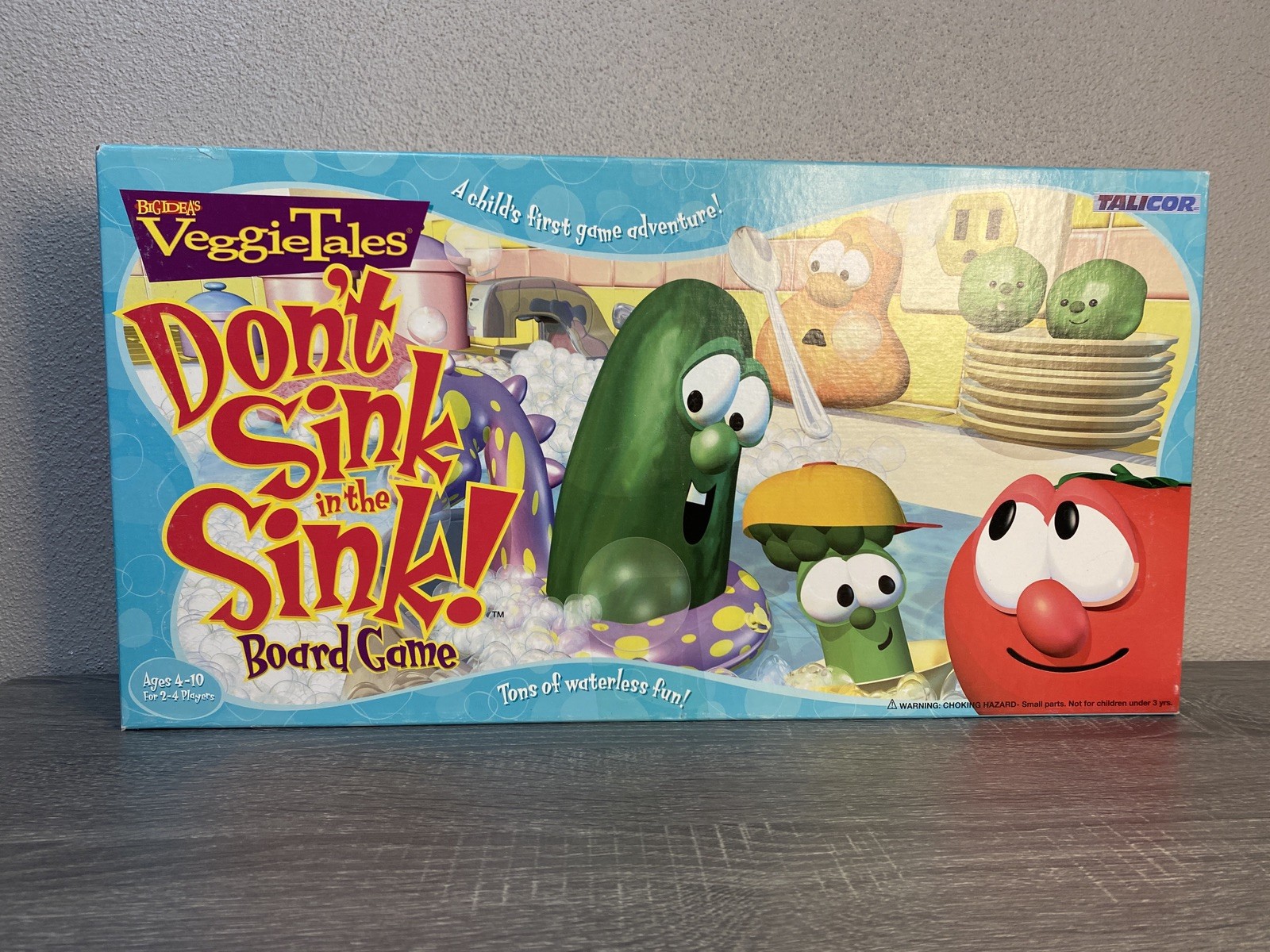 VeggieTales Don’t Sink in the Sink! Board Game 100% COMPLETE