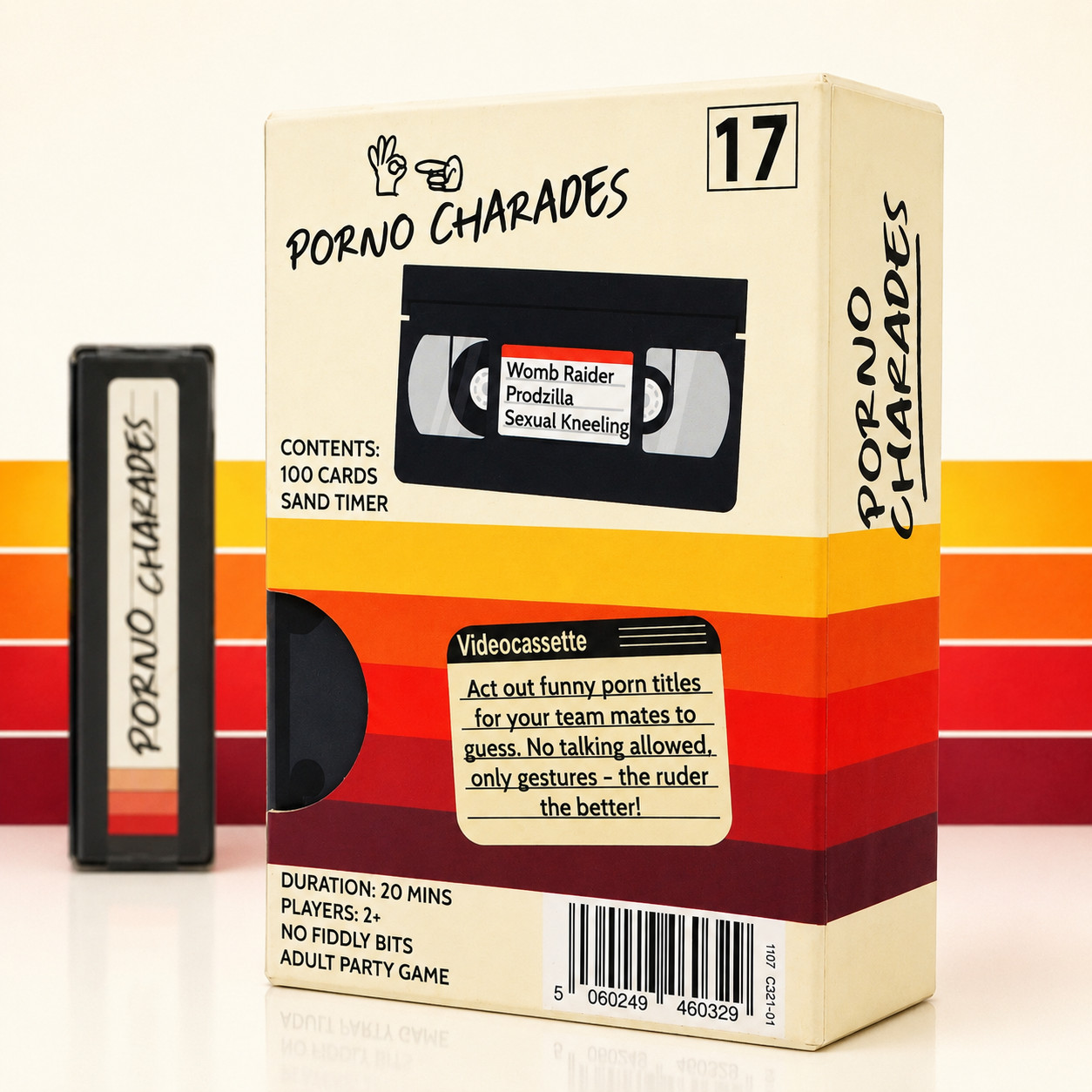 Porno Charades Adult Party Game 17+ 100 Cards Sand Timer Funny Game Night