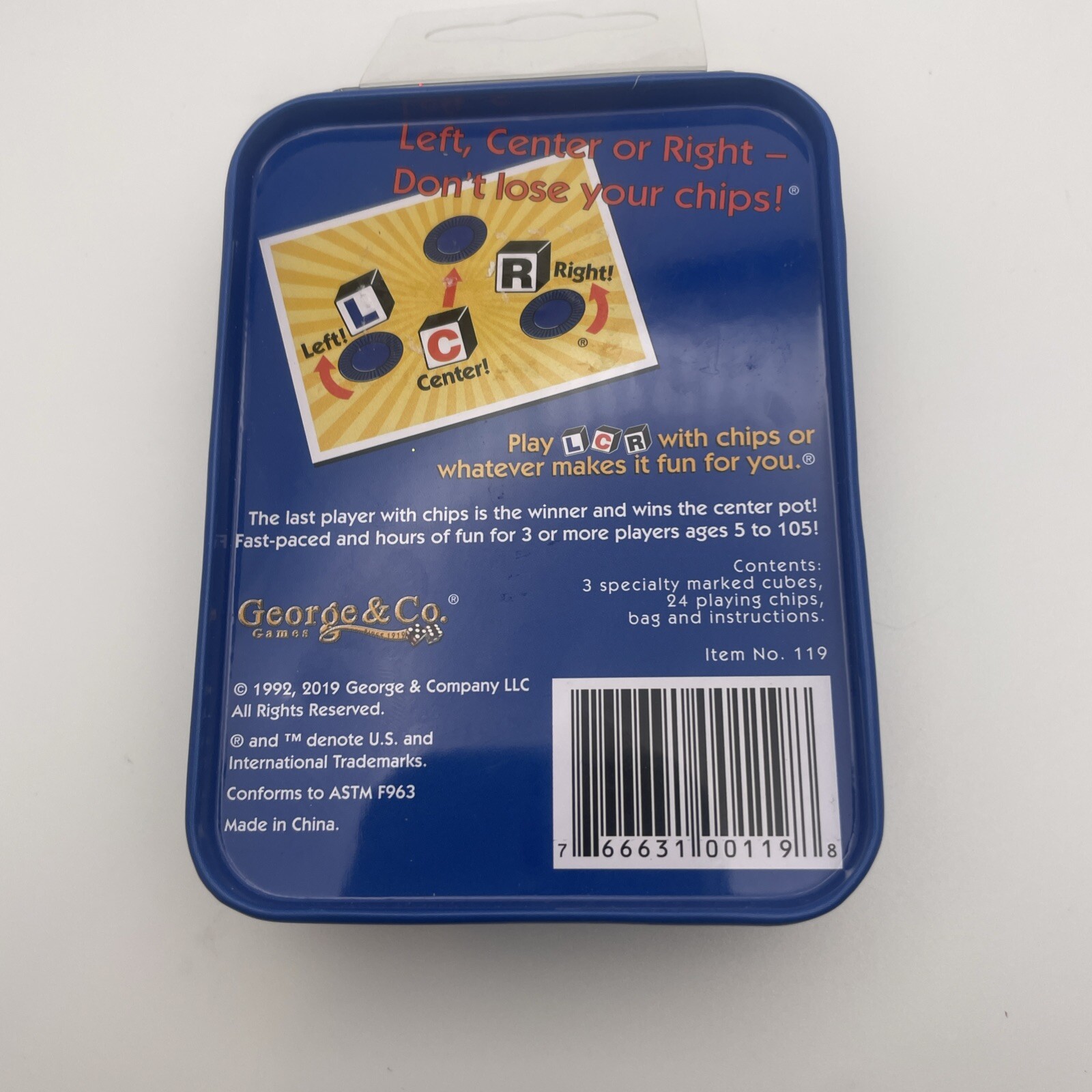 George and Company The Original Left Center Right Dice Game *NEW*