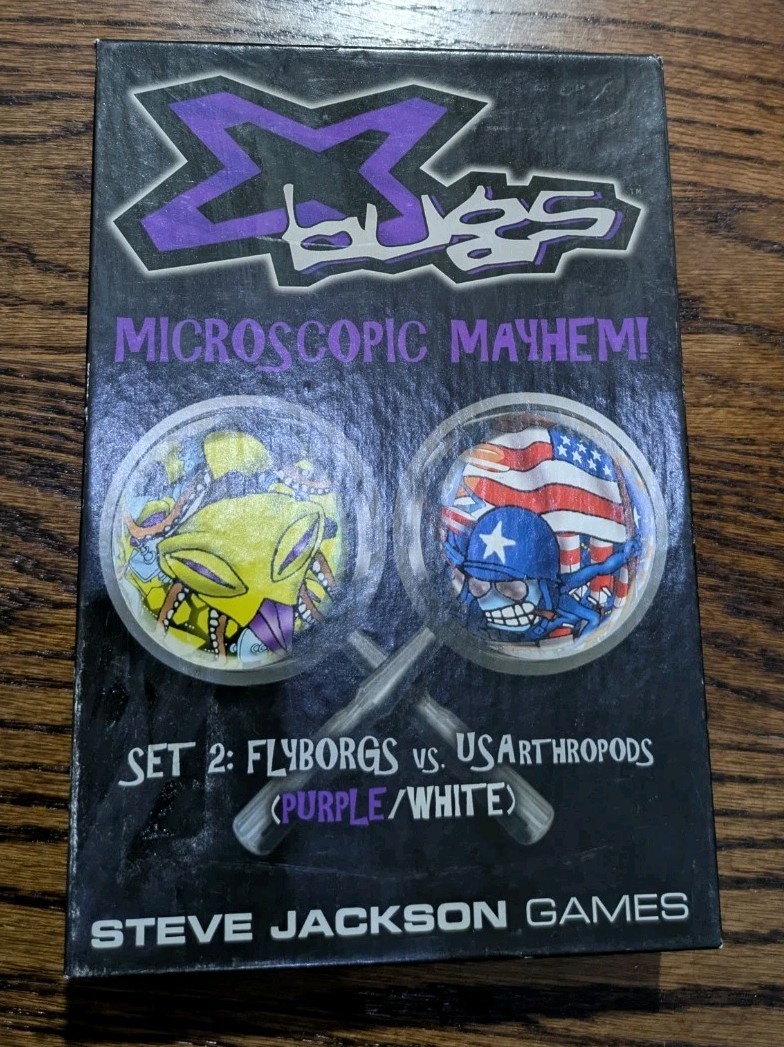 SJG Boardgame X Bugs Set #2 Flyborgs vs. US Arthropods Purple & White Unplayed