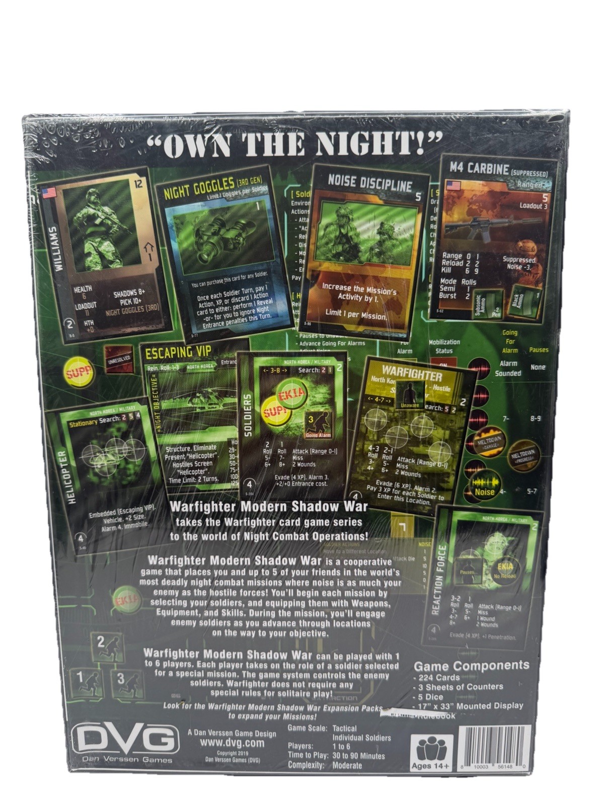DVG Warfighter Shadow War Modern Night Combat Card Game Factory Sealed