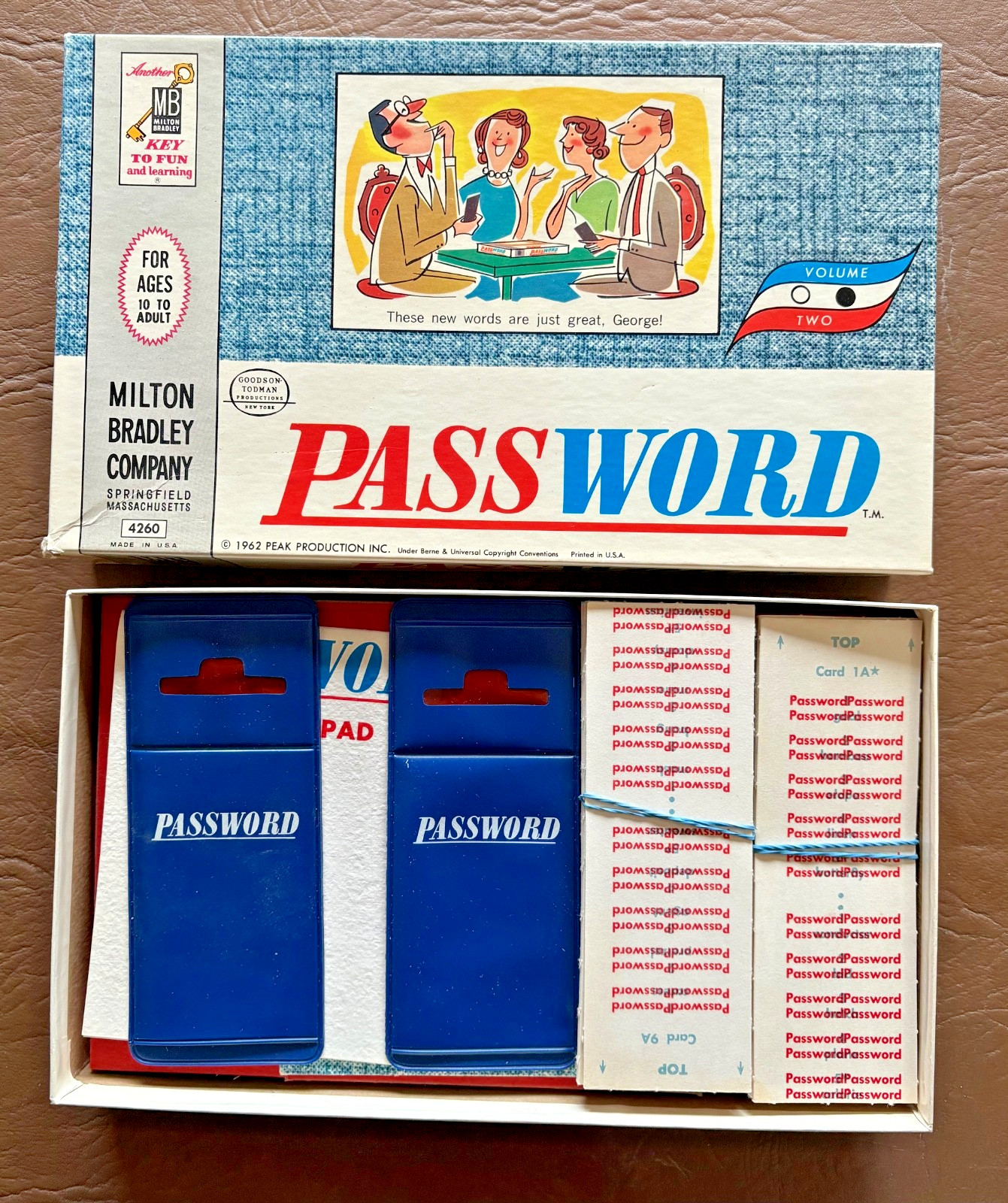 Milton Bradley Password Game 1962 #4260 Volume 2 Made In USA