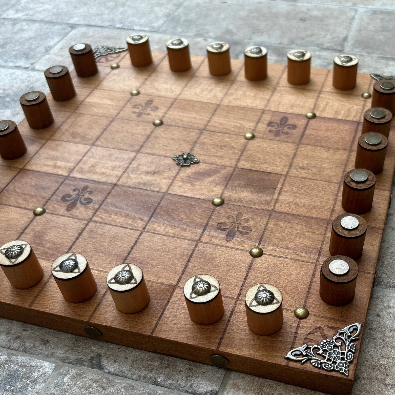 Victorian Industrial LOA Game Board “Lines of Action Steampunk Game Board