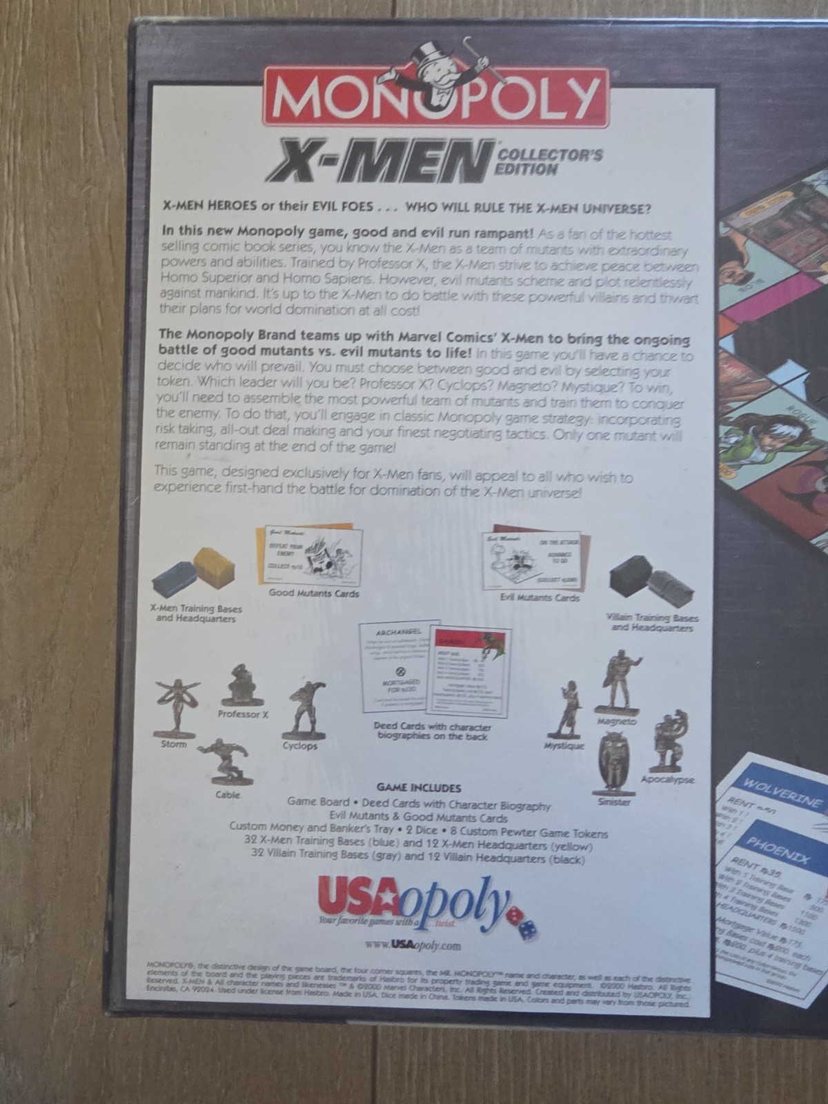 Vintage Monopoly X-Men Collector’s Edition Board Game 2000 Hasbro New Sealed