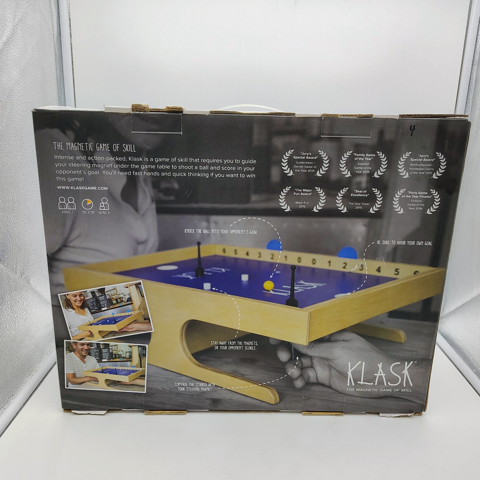Klask Tabletop Board Game Magnetic Foosball Hockey Battle Family Party Denmark