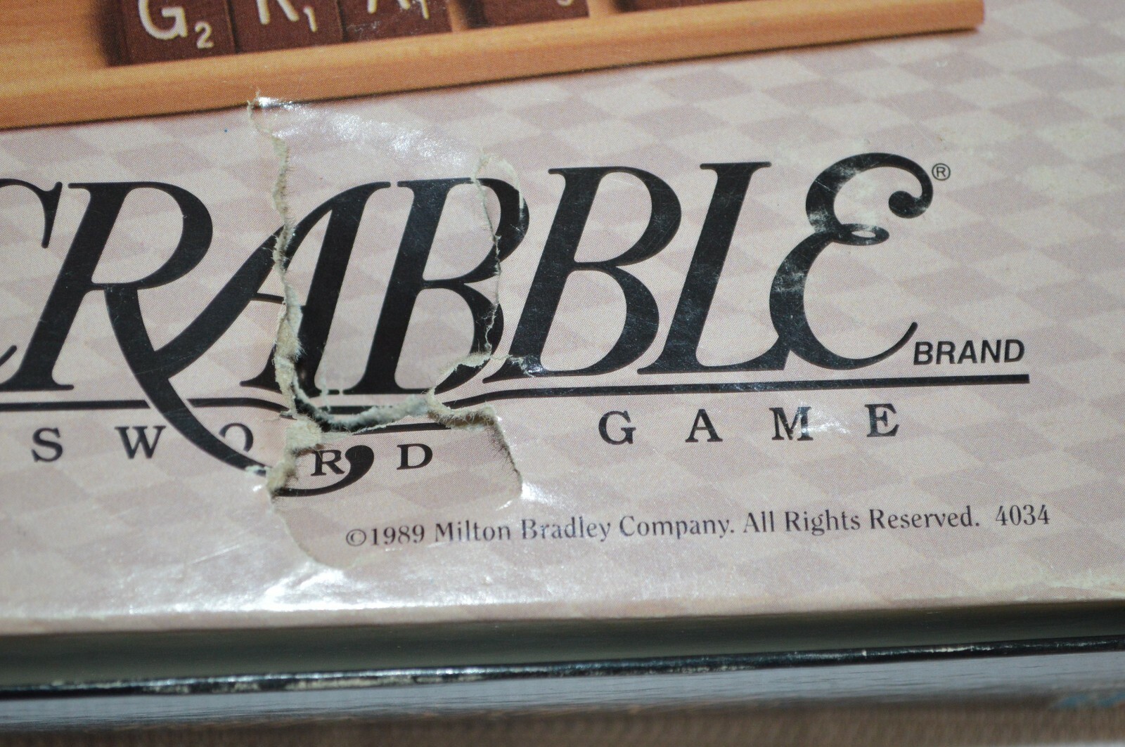 SCRABBLE 1989 Deluxe Edition #4034 Turn Table Base 100% Complete w/ Box