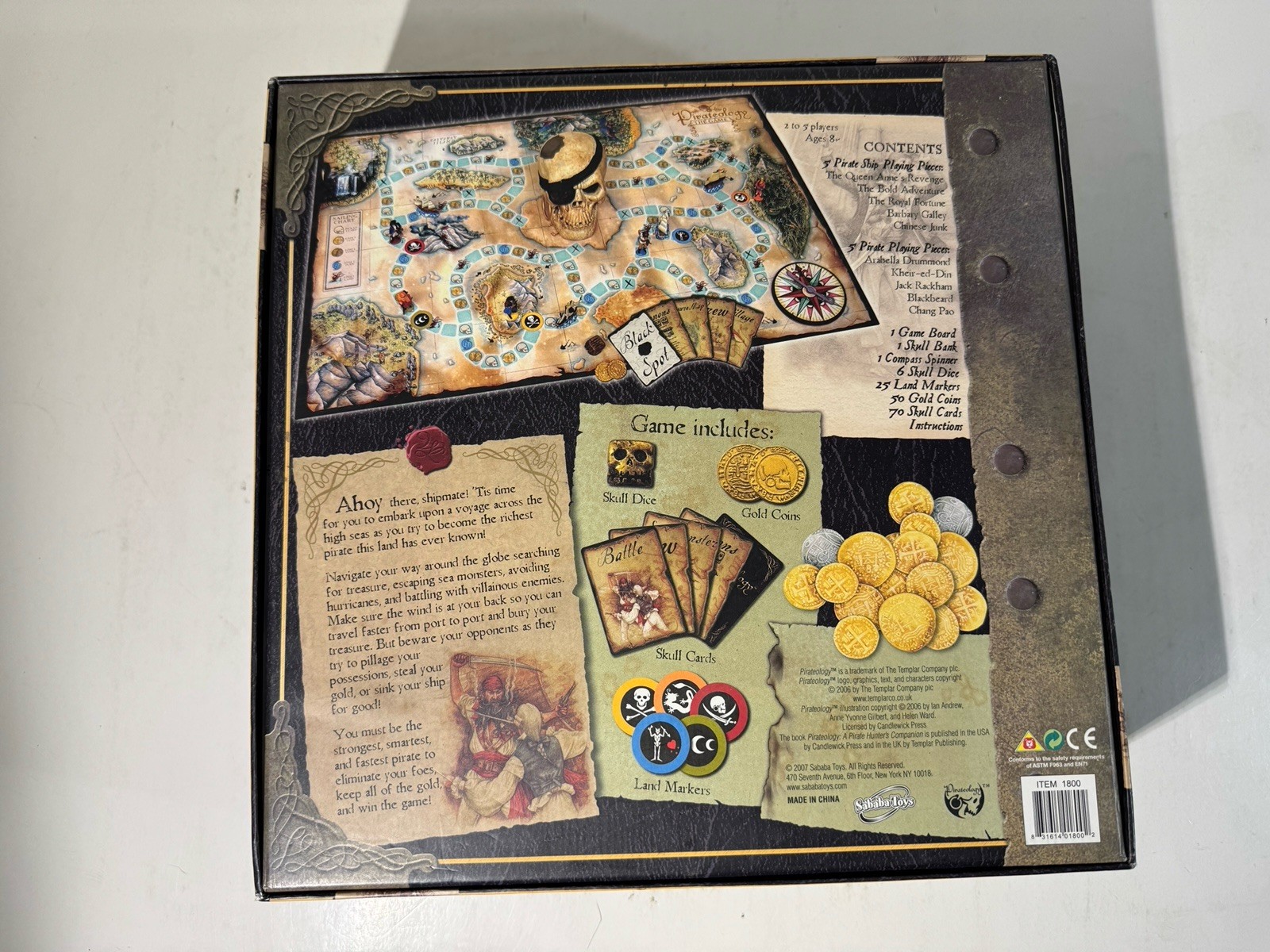 Pirateology Board Game 2007 Sababa Toys Skull Treasure Hunting New Open Box