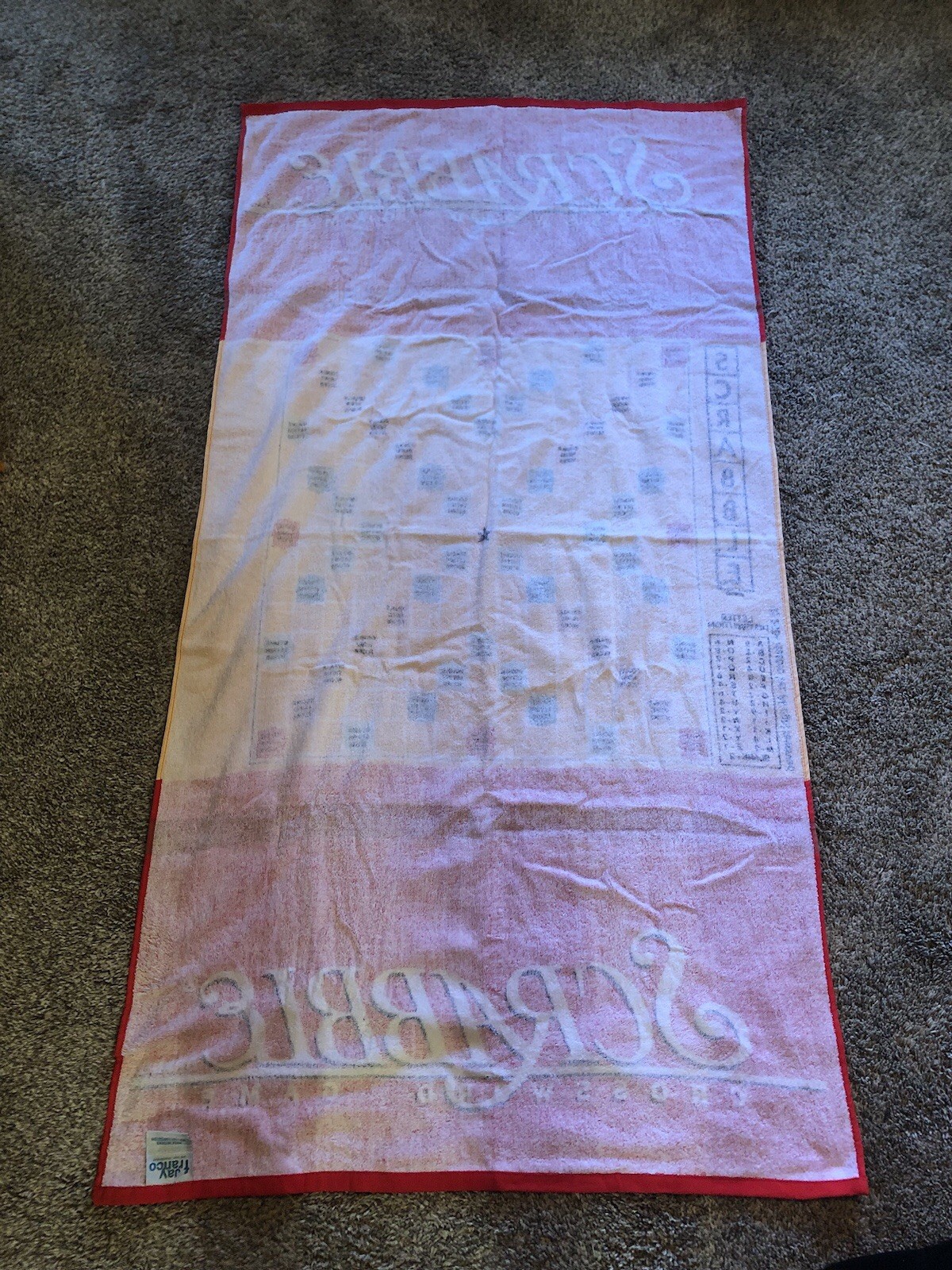 Scrabble Beach Towel Board Game