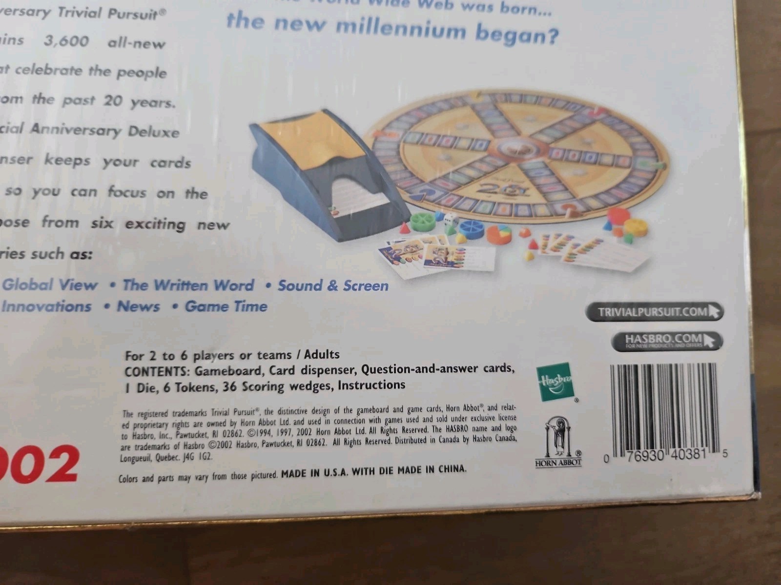 Trivial Pursuit 1982 to 2002 20th Anniversary Edition Brand New Sealed!