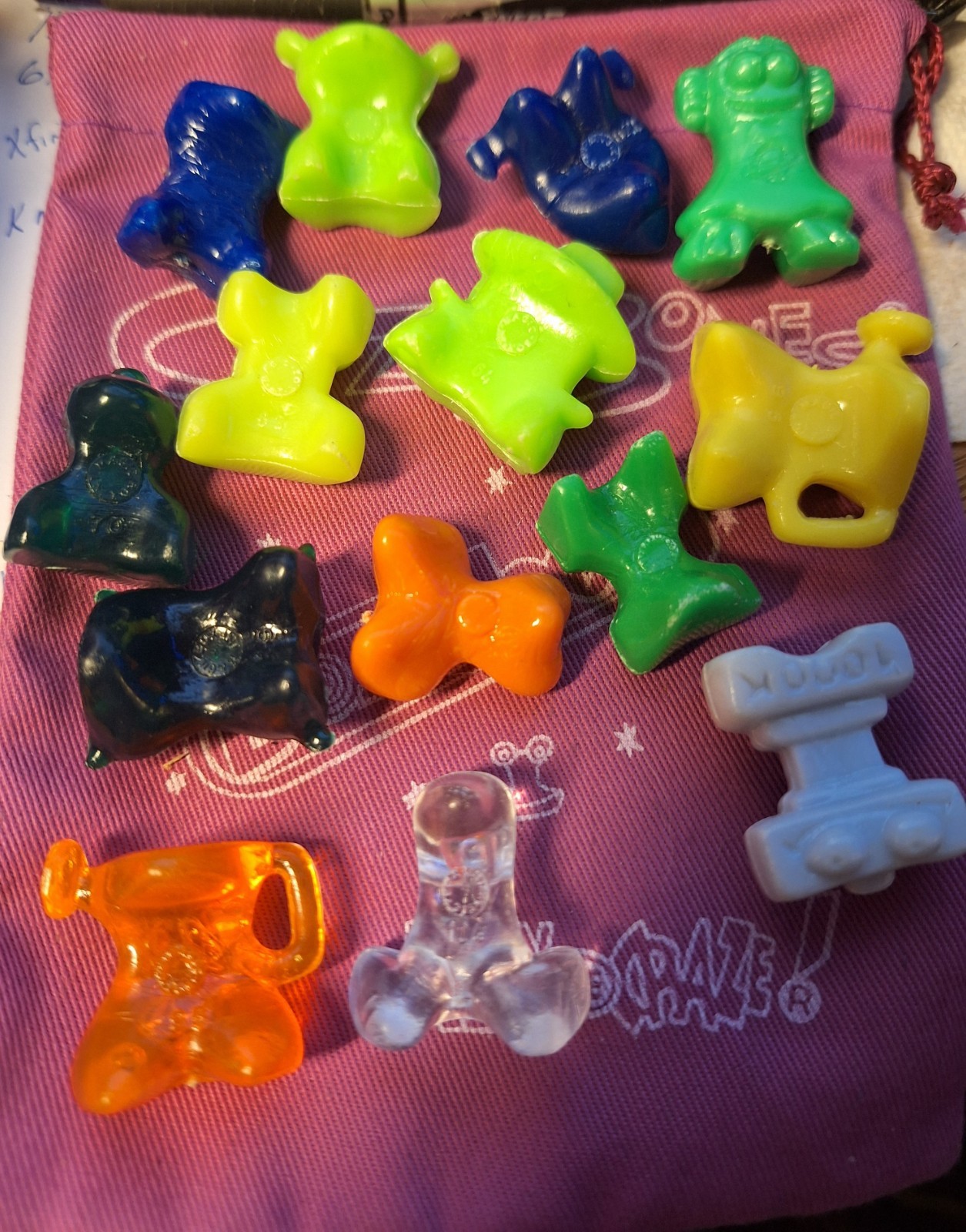 Crazy Bones Authentic Original Lot Of 14 with Coffin & Pouch McDs Toy