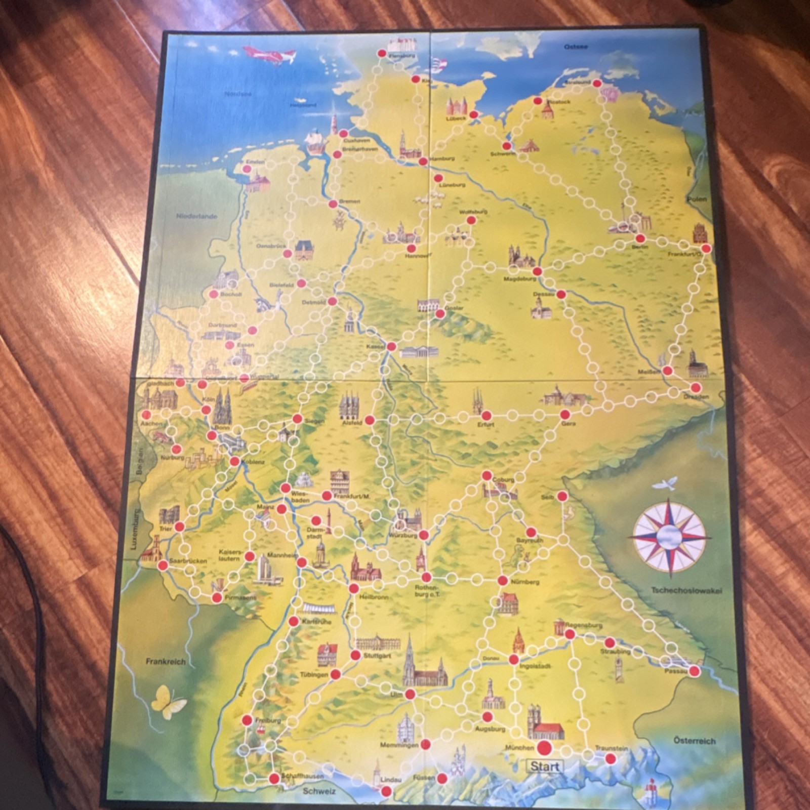 Schmidt Spiele Reise durch Deutschland Board Game Maps 2-6 Players Mit super-gr…