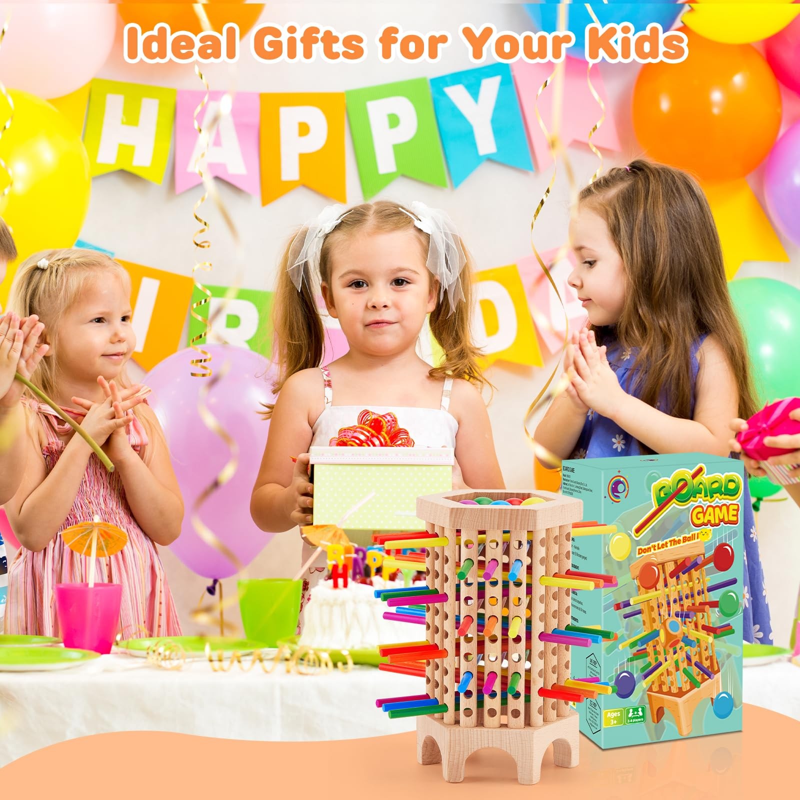 Montessori Game Wooden Board Games for Kids 4-6-8, Colorful Sticks Math Educa…