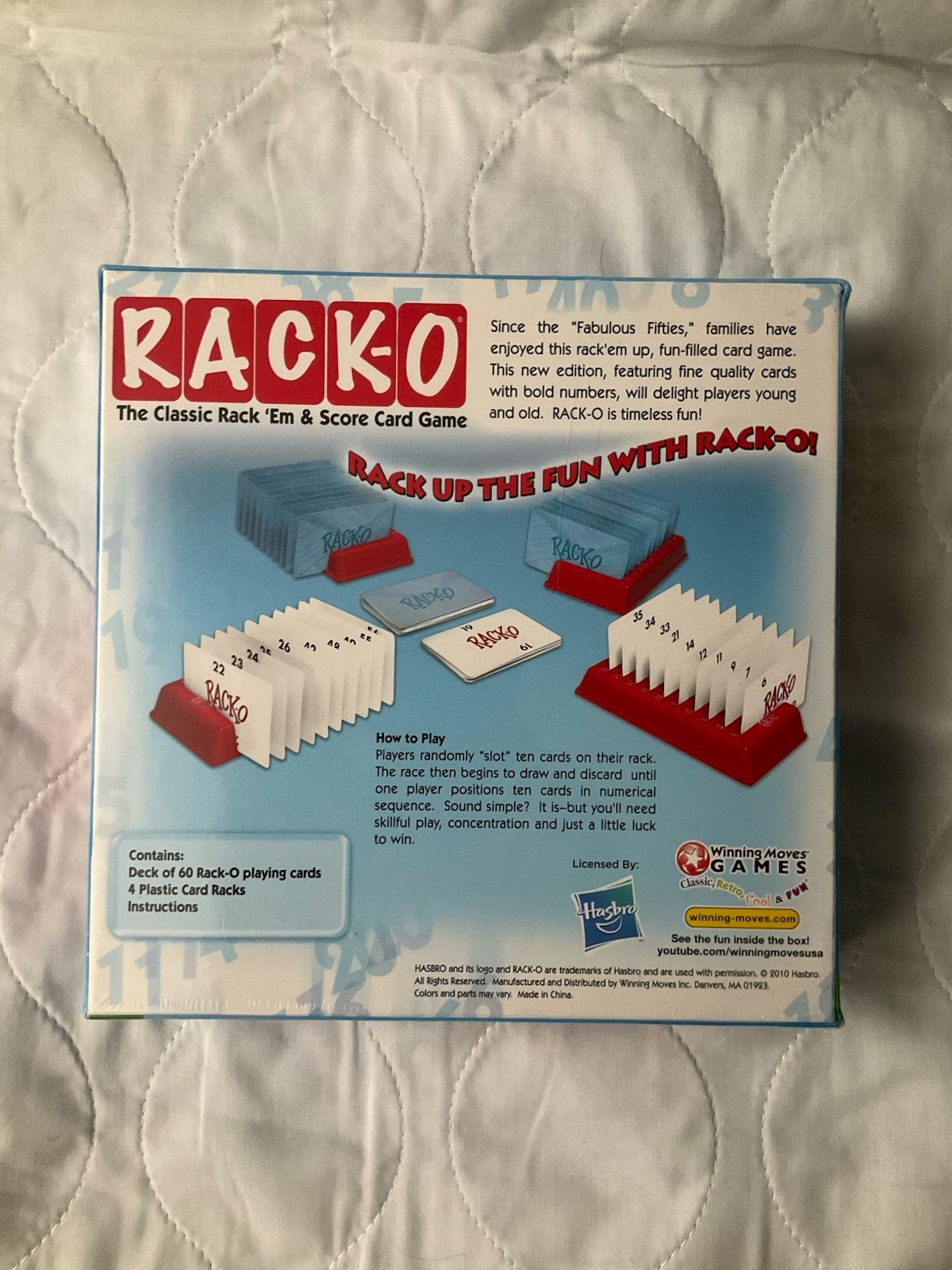Racko Card Game By Winning Moves 2 to 4 Players Ages 8 plus 2010 New Sealed