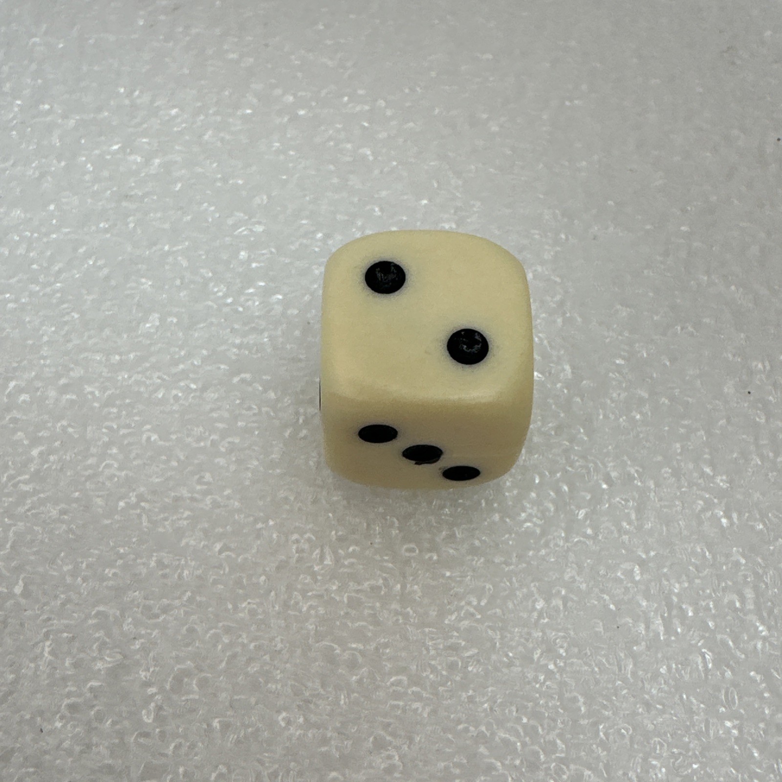 Vintage Backgammon Dice 1 Doubling Cube & 1 White Rounded Edge Replacement Die