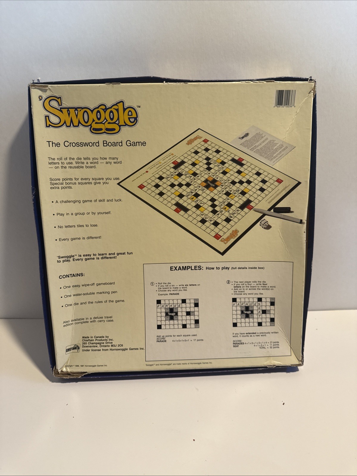 Vintage ‘Swoggle Word Board Game By Chieftain – 1987 Edition – Complete!