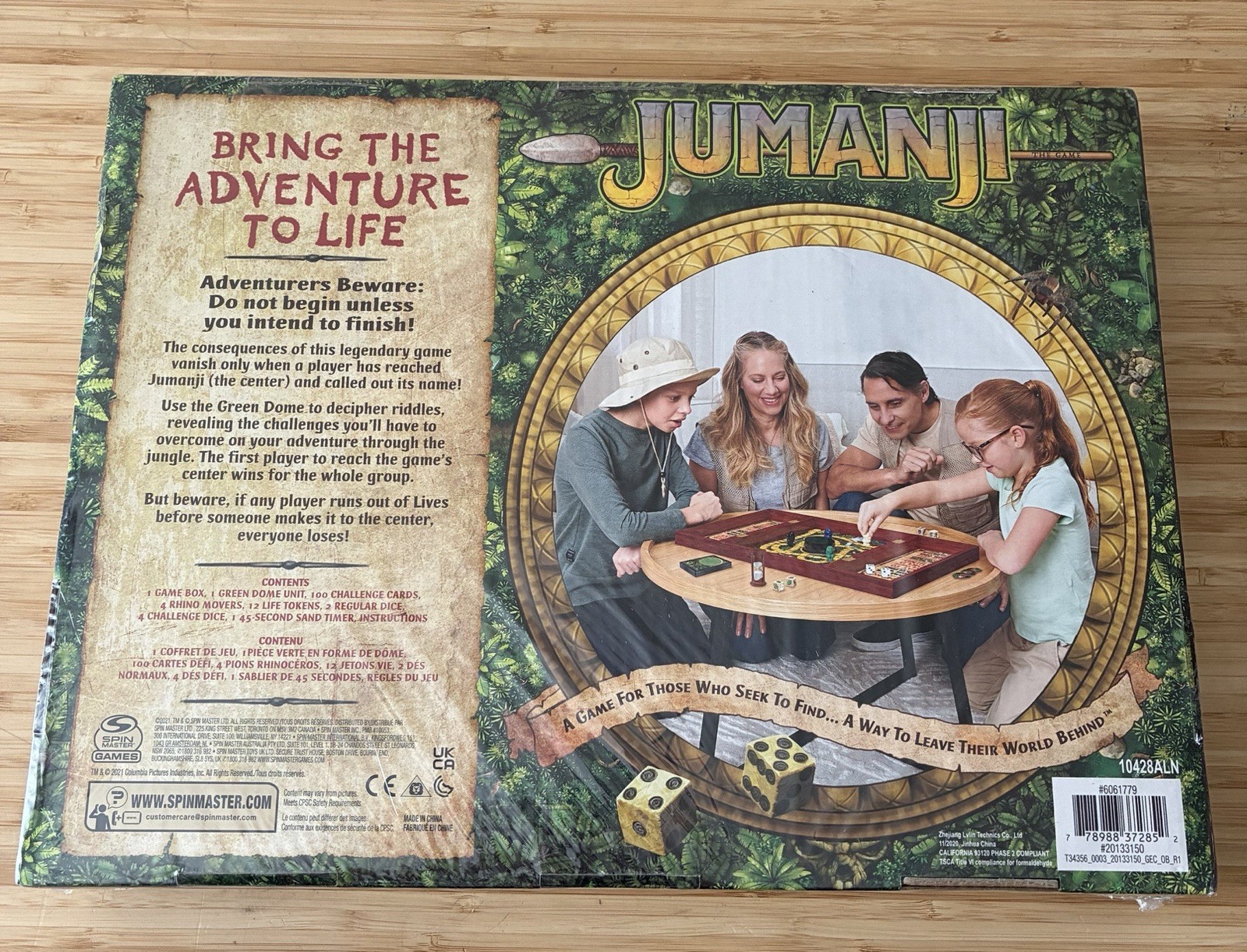 Jumanji the Game Real Wooden Box Edition of the Classic Adventure Board NEW