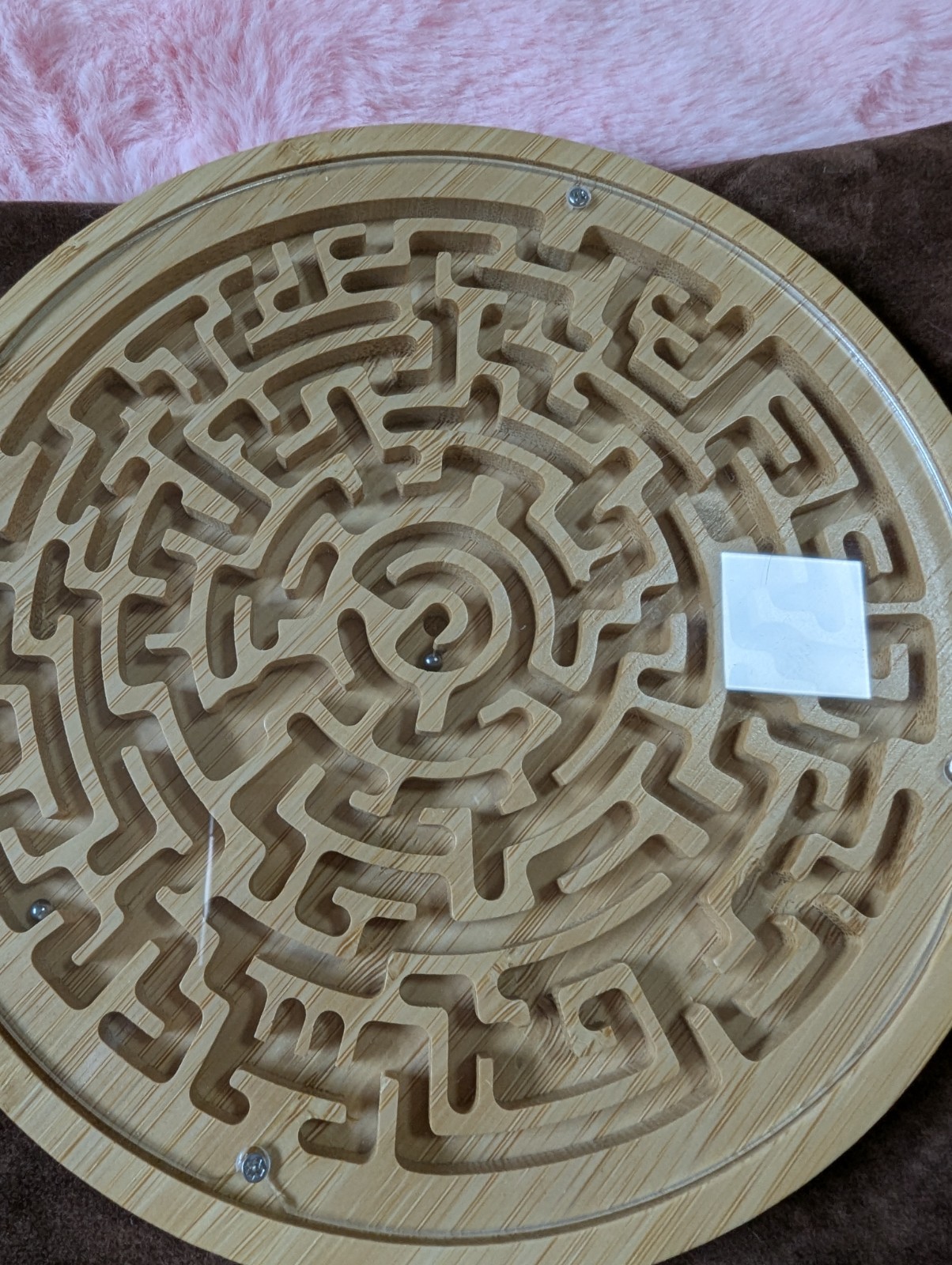 Round Wooden Labyrinth Board Game – Marble Maze for Education and Fun For All