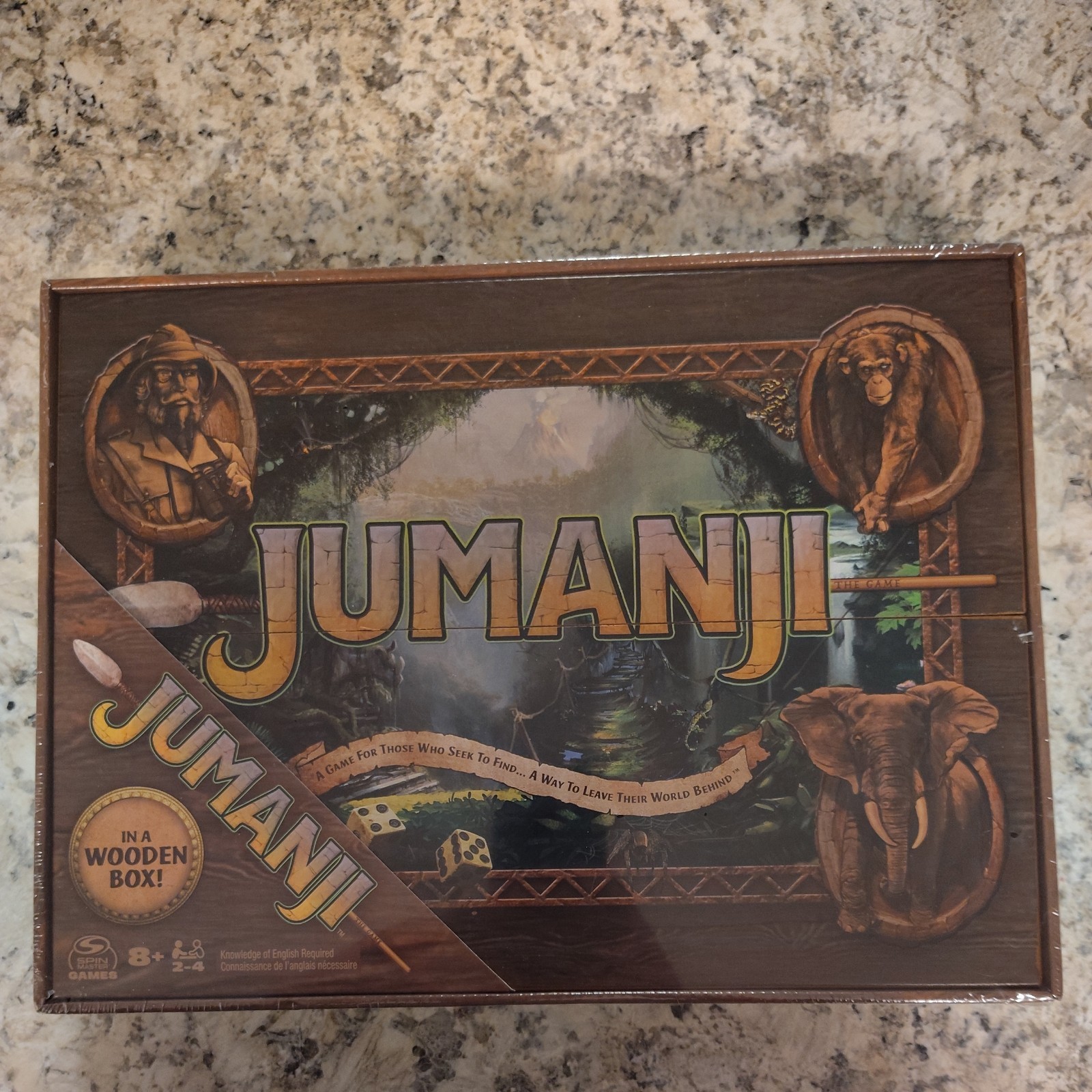 Jumanji The Game Real Wooden Box Edition of the Classic Adventure Game Complete