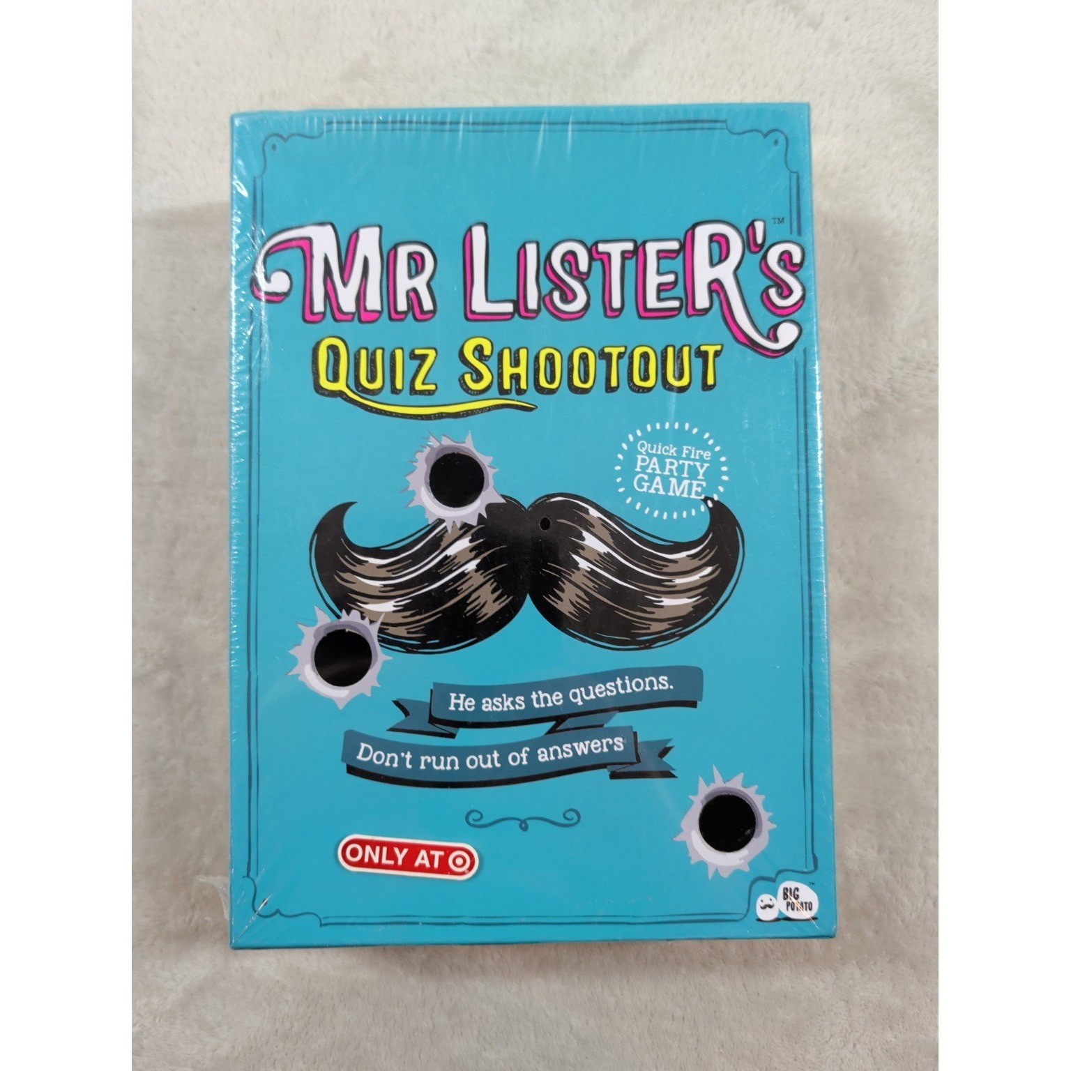 Big Potato Mr. Lister’s Quiz Shootout Party Trivia Game New Sealed Target Only