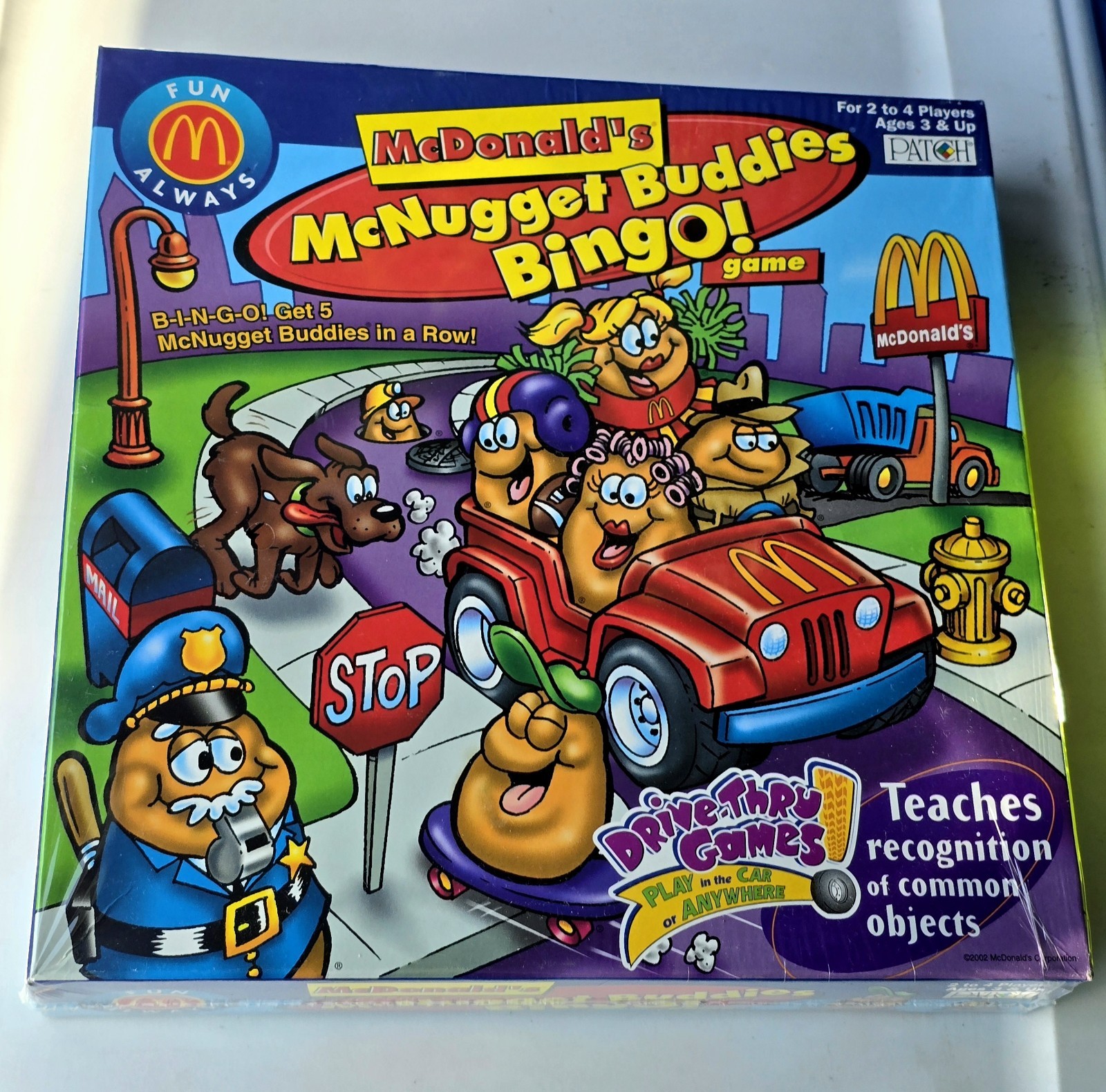Vintage 2002 McDonald’s McNugget Buddies Bingo Board Game Patch Products SEALED