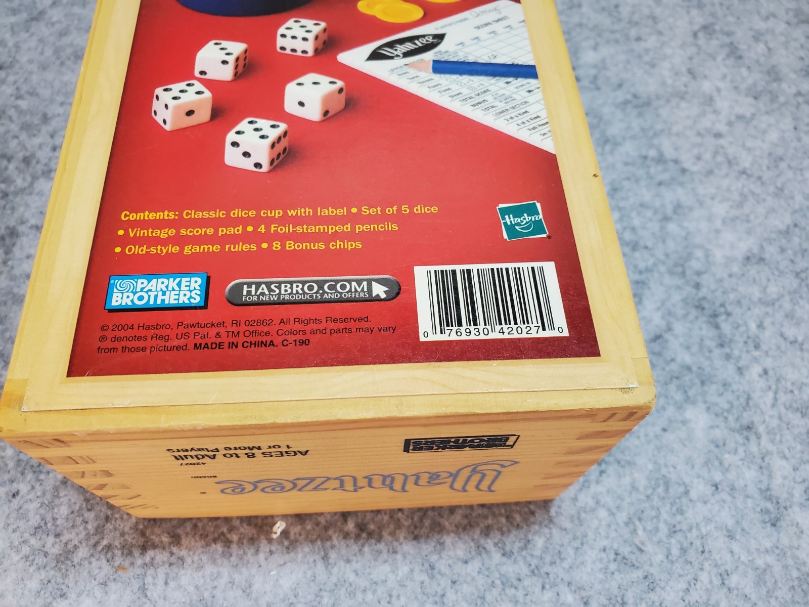 Yahtzee 2004 Nostalgia Games Series Parker Brothers Box, Pre-owned, Complete