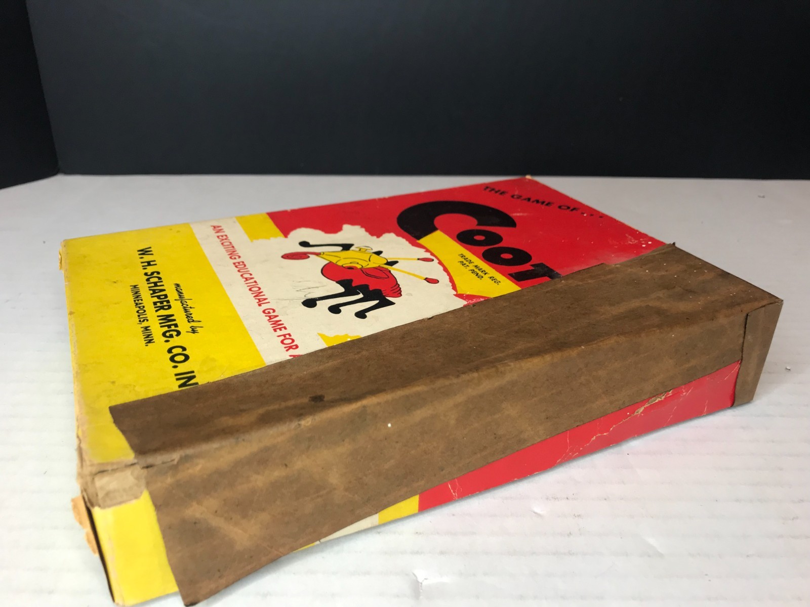 Vintage RARE 1949 THE GAME OF COOTIE Original Box W.H. Schaper Mfg Co.