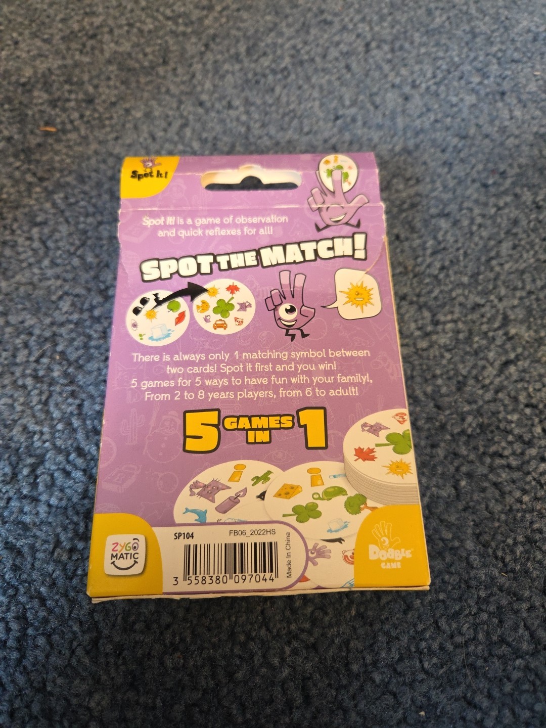 Classic Pocket Spot It! Eco-Blister Family Party Card Game Asmodee SP104 Dobble