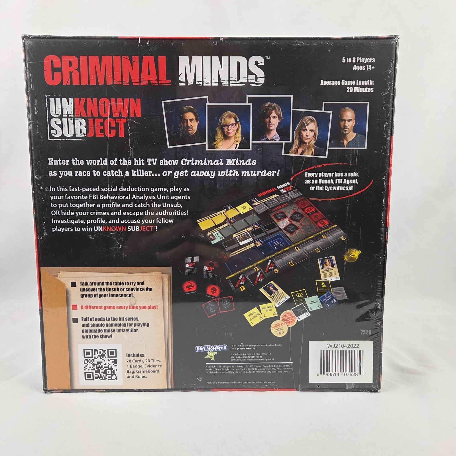 Criminal Minds Unknown Subject Board Games NEW Sealed