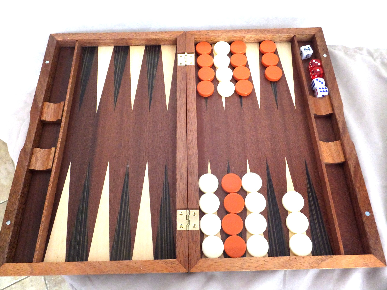 Yellow Mountain Imports Wooden Inlaid Backgammon “Pasadena” Set