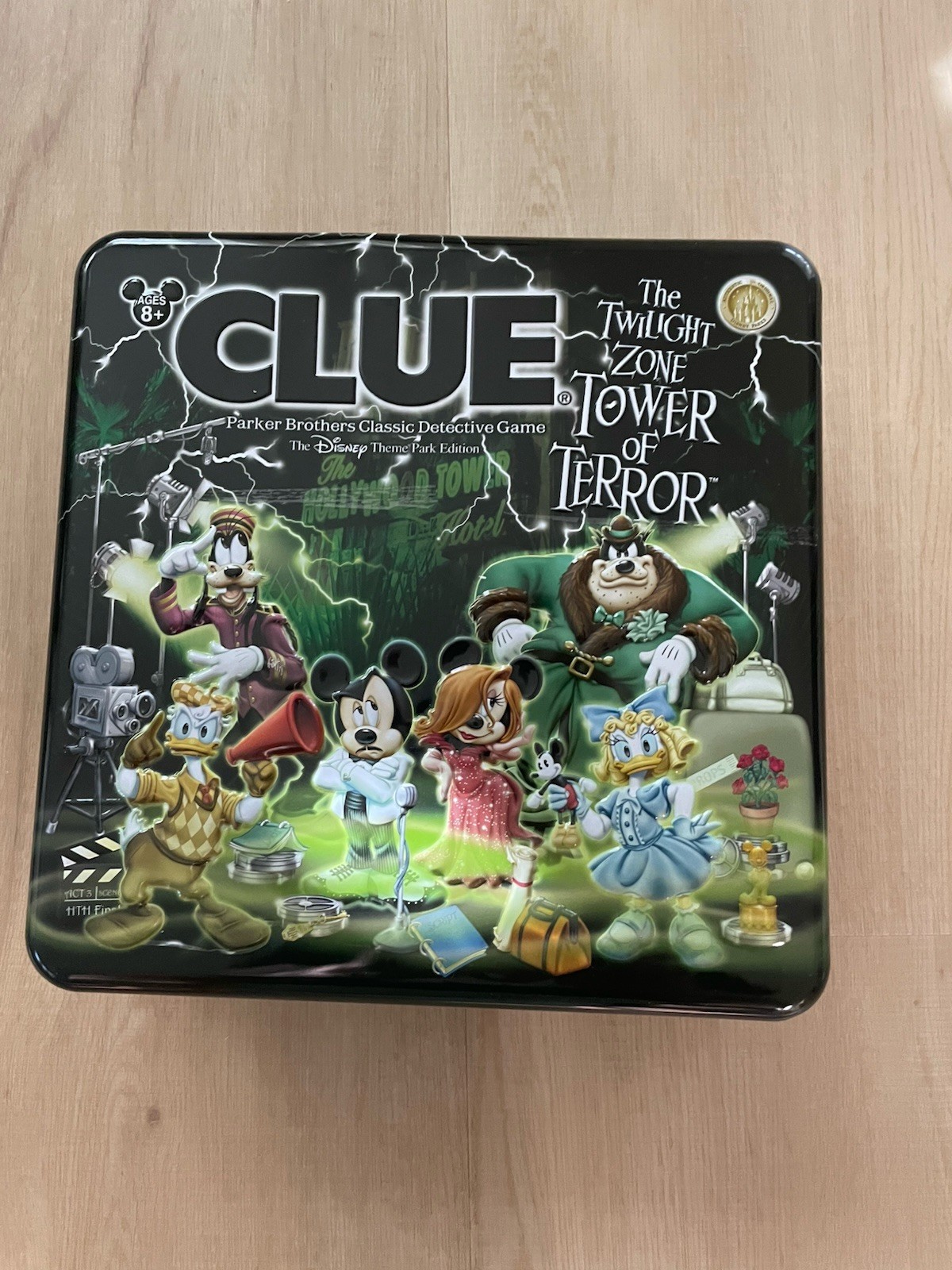 2007 Clue Twilight Zone Tower Of Terror Disney Parks Exclusive Tin Game Complete