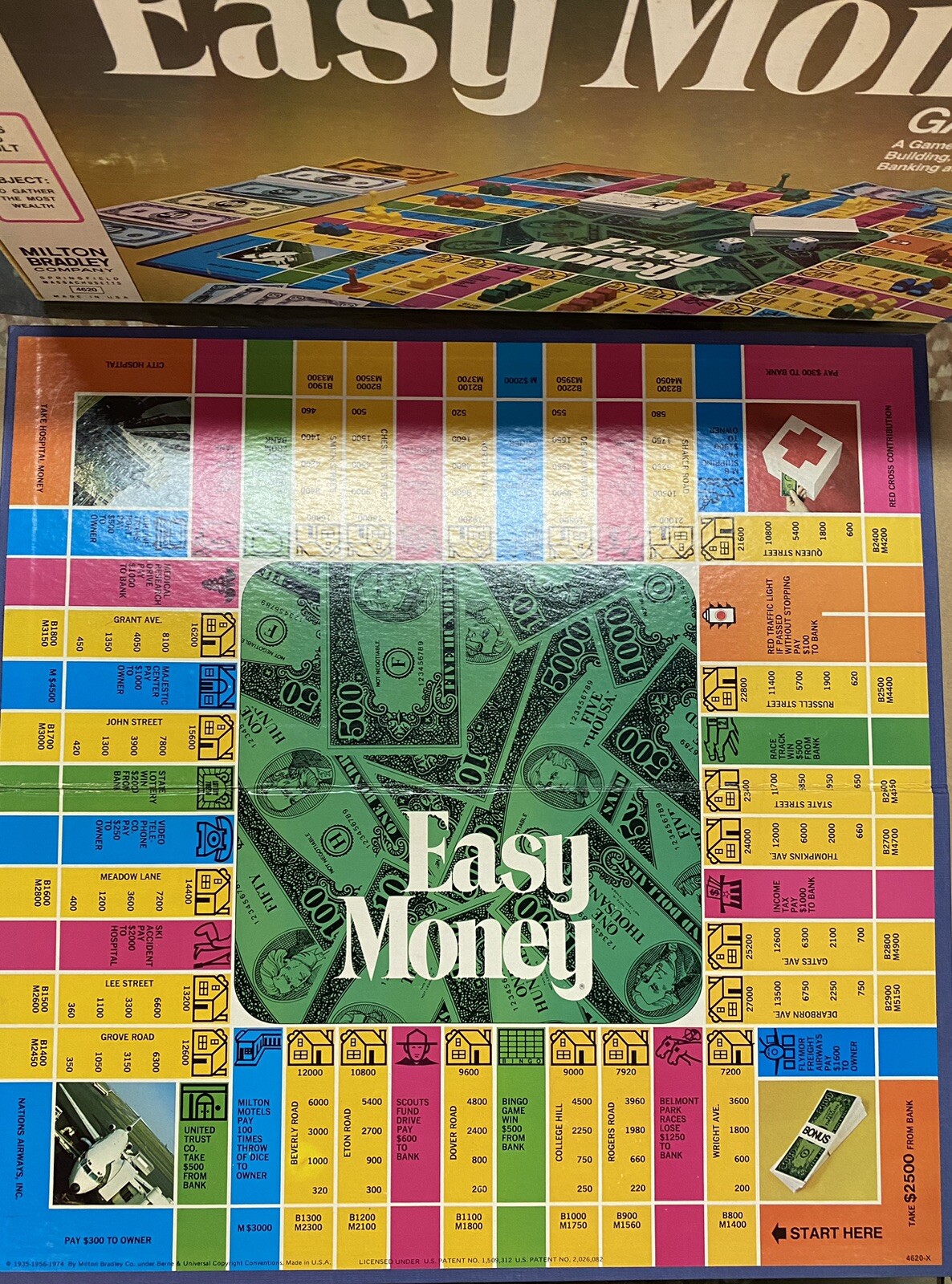 Milton Bradley Easy Money Board Game 1974 Complete In Box Never Played