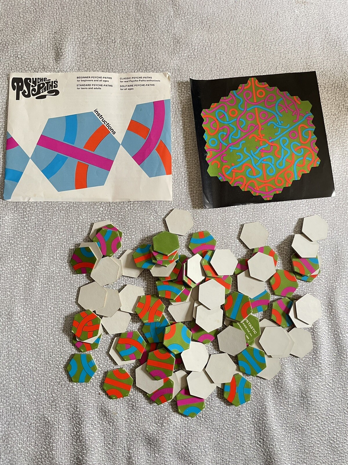 HTF Psyche-Paths Funtastic Puzzle Board Game 1969 Vintage Kitsch 60s 70s Retro