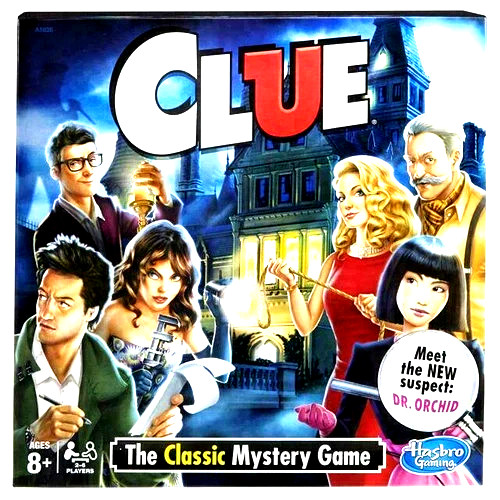 Clue, Classic Mystery Board Game NEW! Age 8 up, One Murder 6 Suspects whodunit?