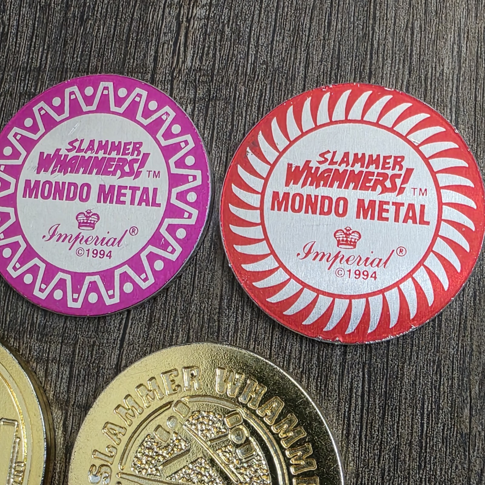 POG Slammer Whammers Mondo Metal Gold Imperial 1994 Lot of 8 Aluminum Rare