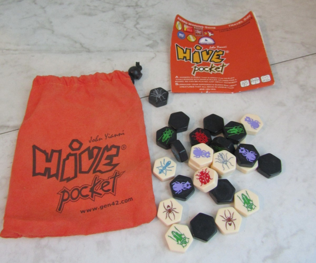 John Yianni Hive Pocket Game Compact Tabletop Award Winning Family Game in Pouch