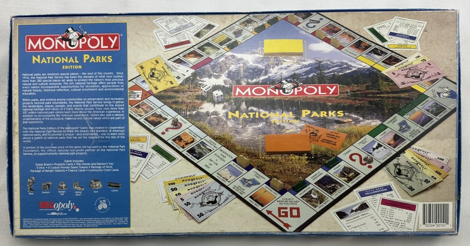 2001 National Parks Monopoly Game by USAopoly in Great Condition FREE SHIPPING
