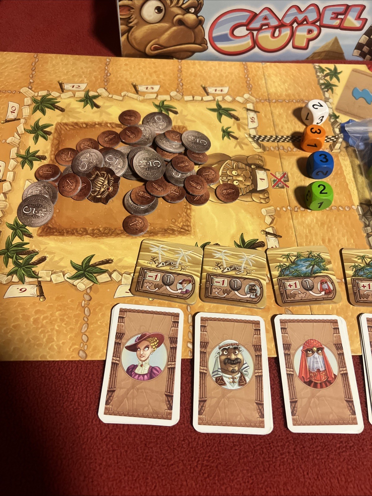 CAMEL UP – Z Man Games – *Missing 1 Die* *Heavy Box Wear*
