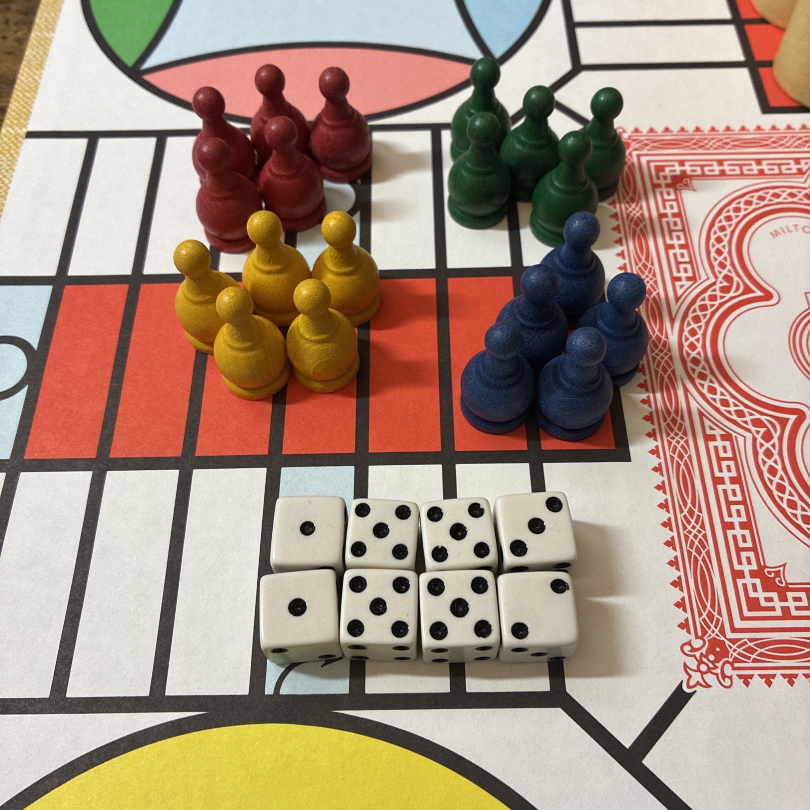 Parcheesi Deluxe Board Game 1989 VINTAGE Milton Bradley Classic COMPLETE Set