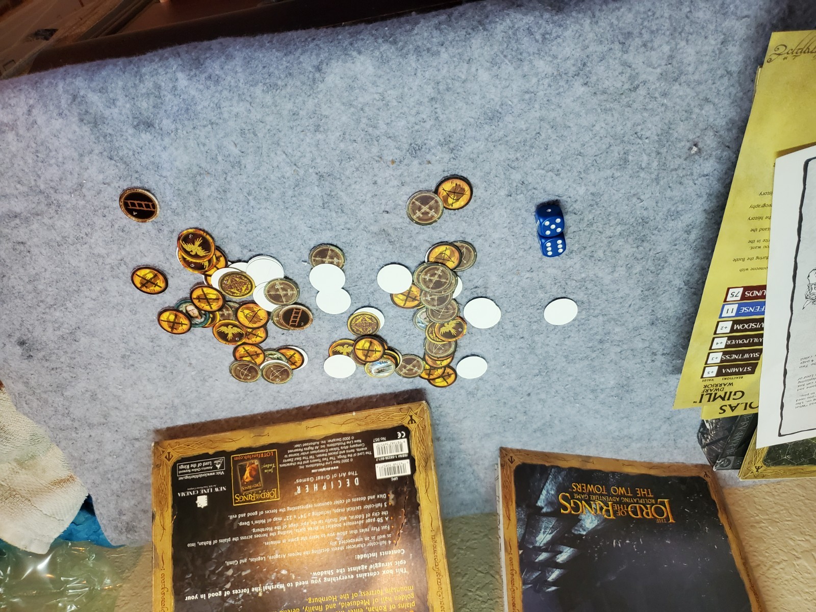 Lord of the Rings Roleplaying Adventure Game Two Towers Box Set, Pre-own, Comple
