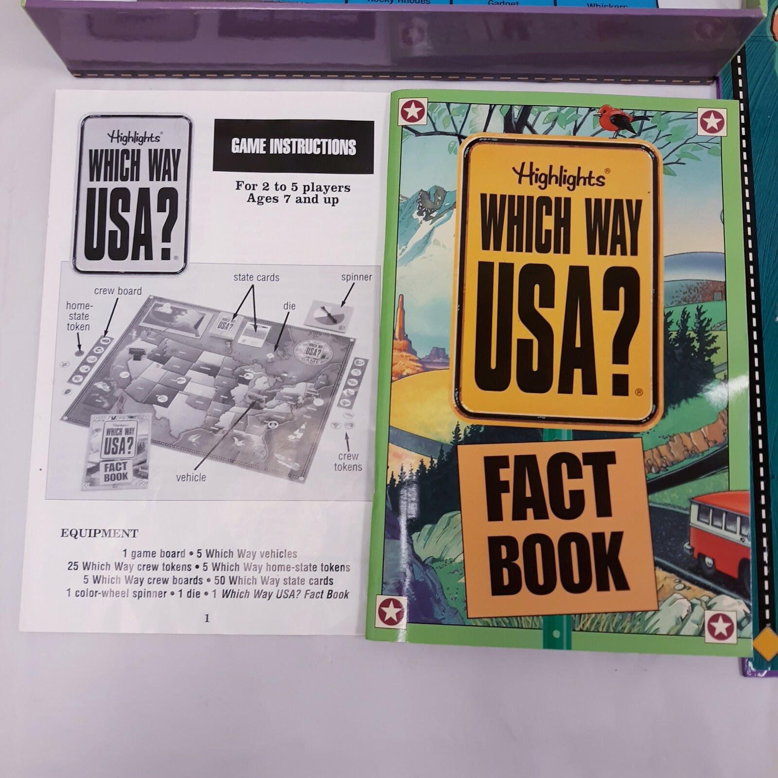 Vintage Highlights WHICH WAY USA? Board Game – complete free shipping