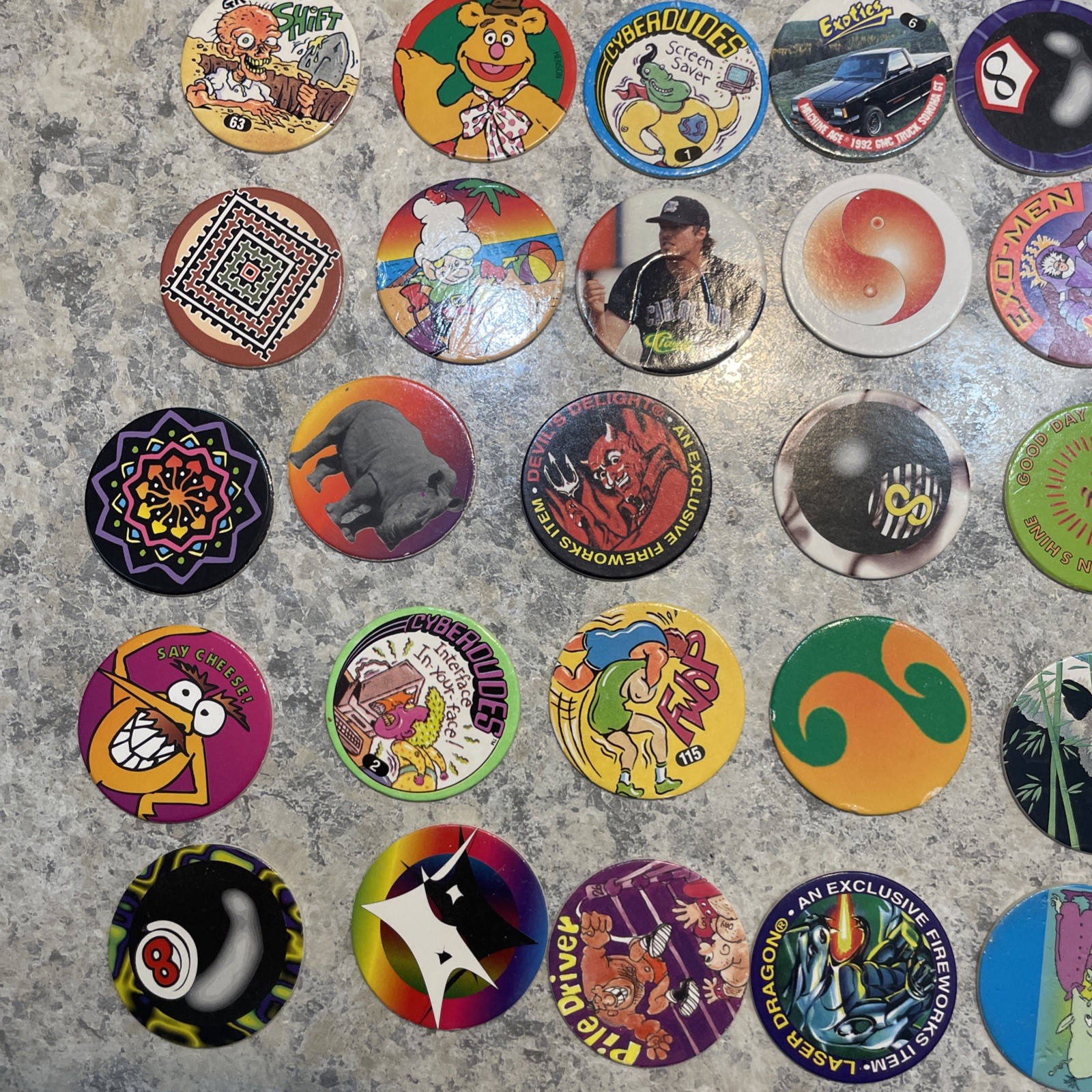 POGs Milk Caps Vintage Variety 1990s Miscellaneous Lot 35 paper