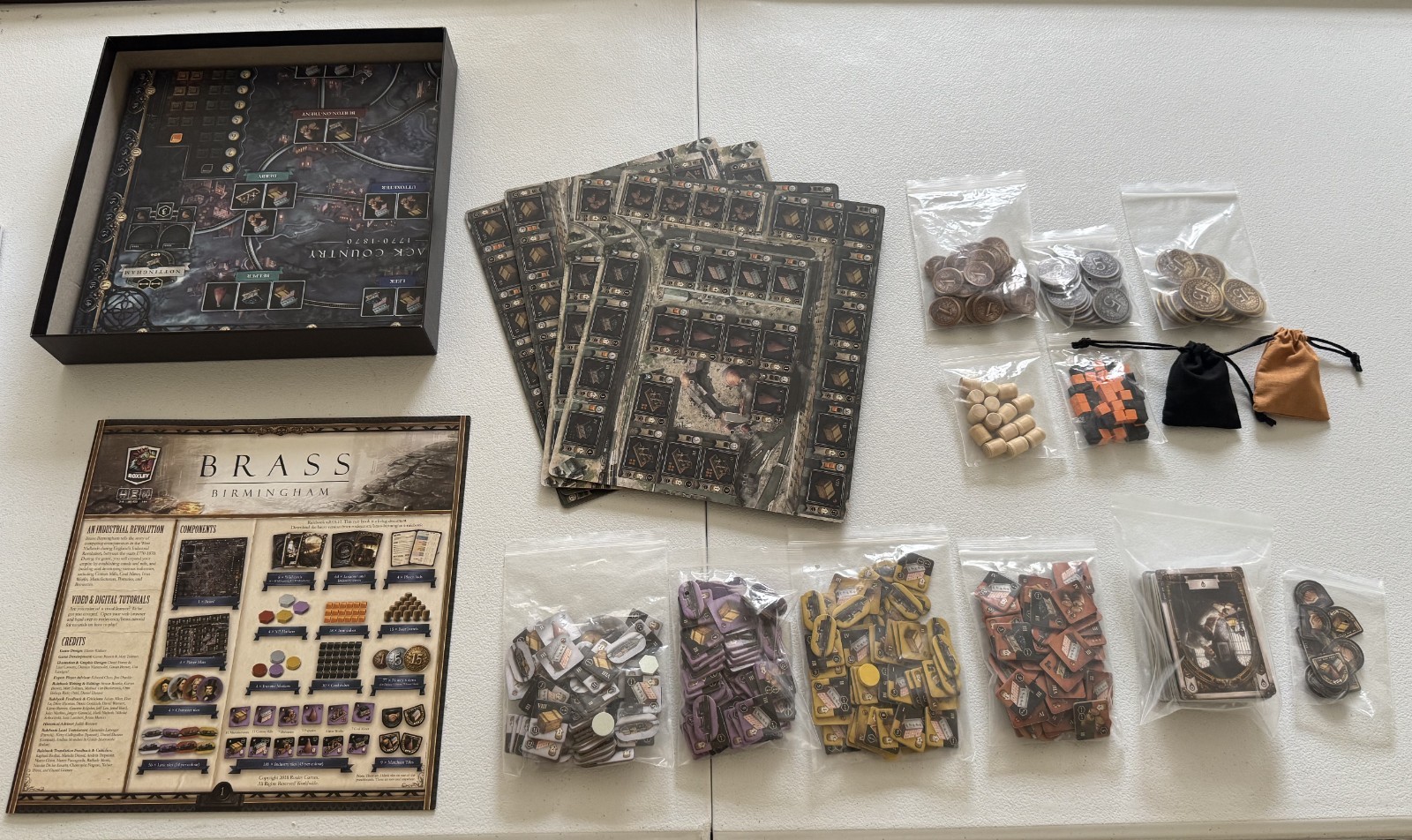Brass Birmingham Board Game – with Premium Iron & Coal Pieces