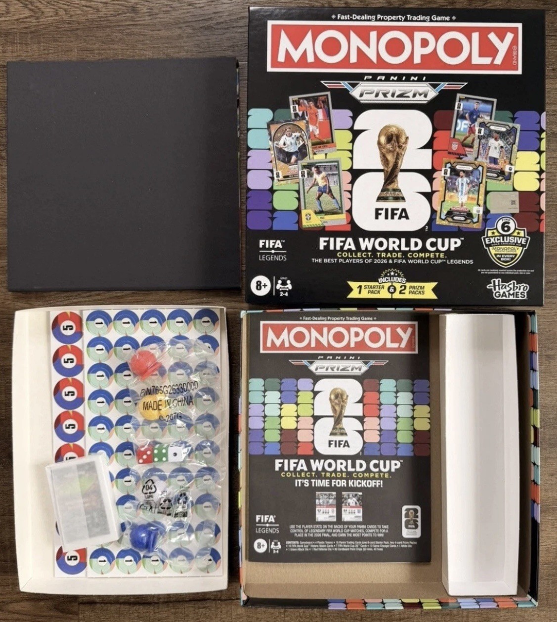 Monopoly Panini Prizm FIFA World Cup Board Game Hasbro Game. GAME ONLY. NO CARDS