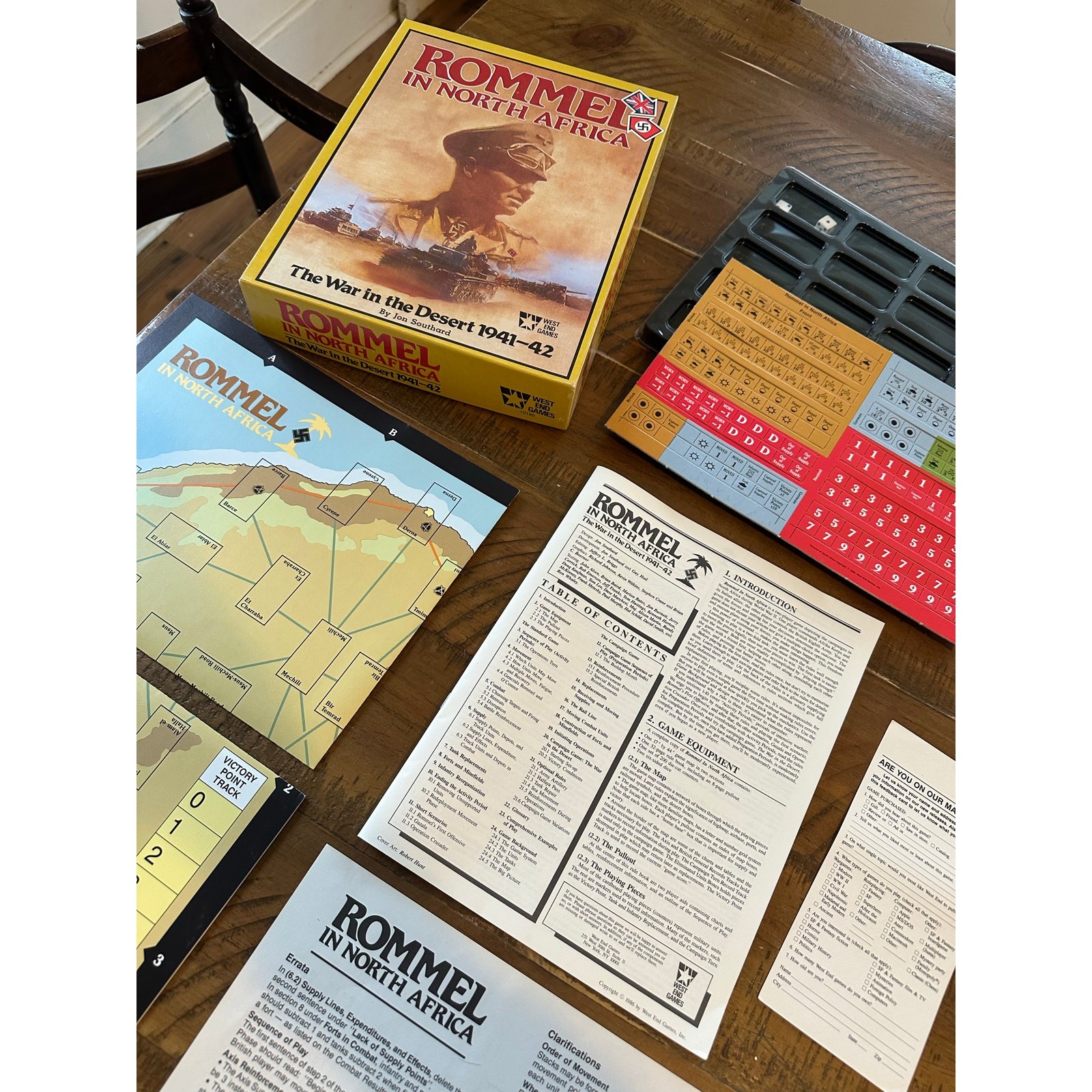West End Wargame Rommel in North Africa DESERT 1941-42 GAME VINTAGE 1986 NEW